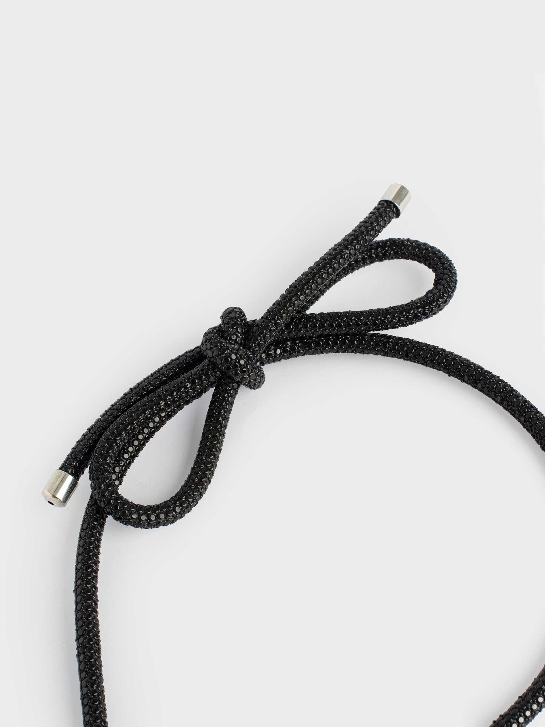 Ободок для волос, 12х14 см, металл/стразы, черный, Jewelry black