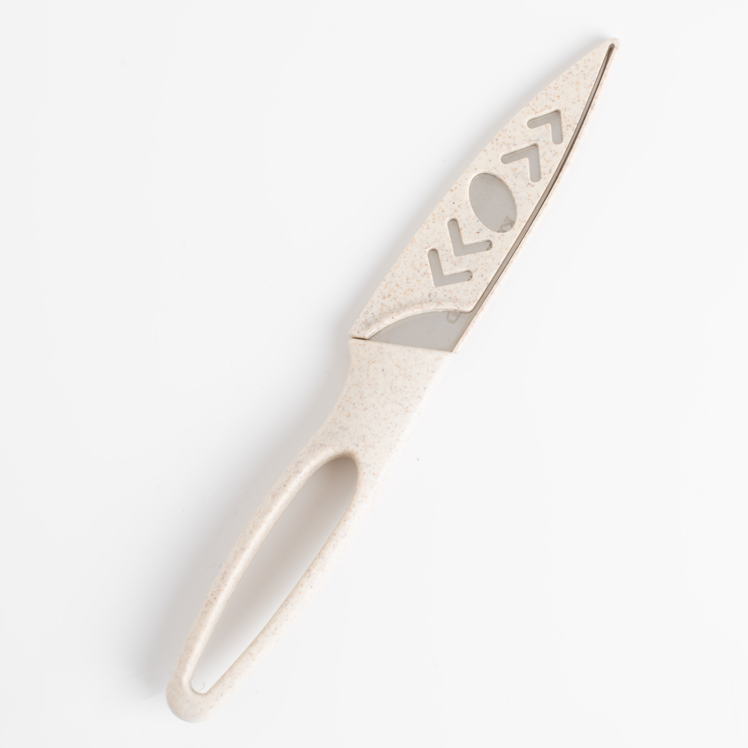 Нож для чистки овощей, 9 см, с чехлом, сталь/пластик, бежевый, в крапинку, Soft speckled изображение № 5