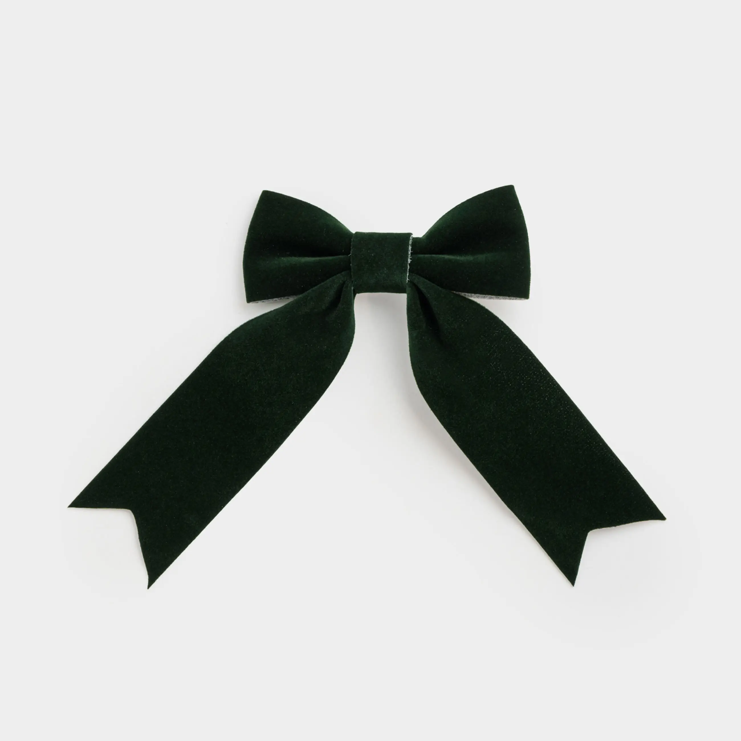 Украшение декоративное, 15 см, на клипсе, полиэстер, зеленое, Бант, Bow velvet