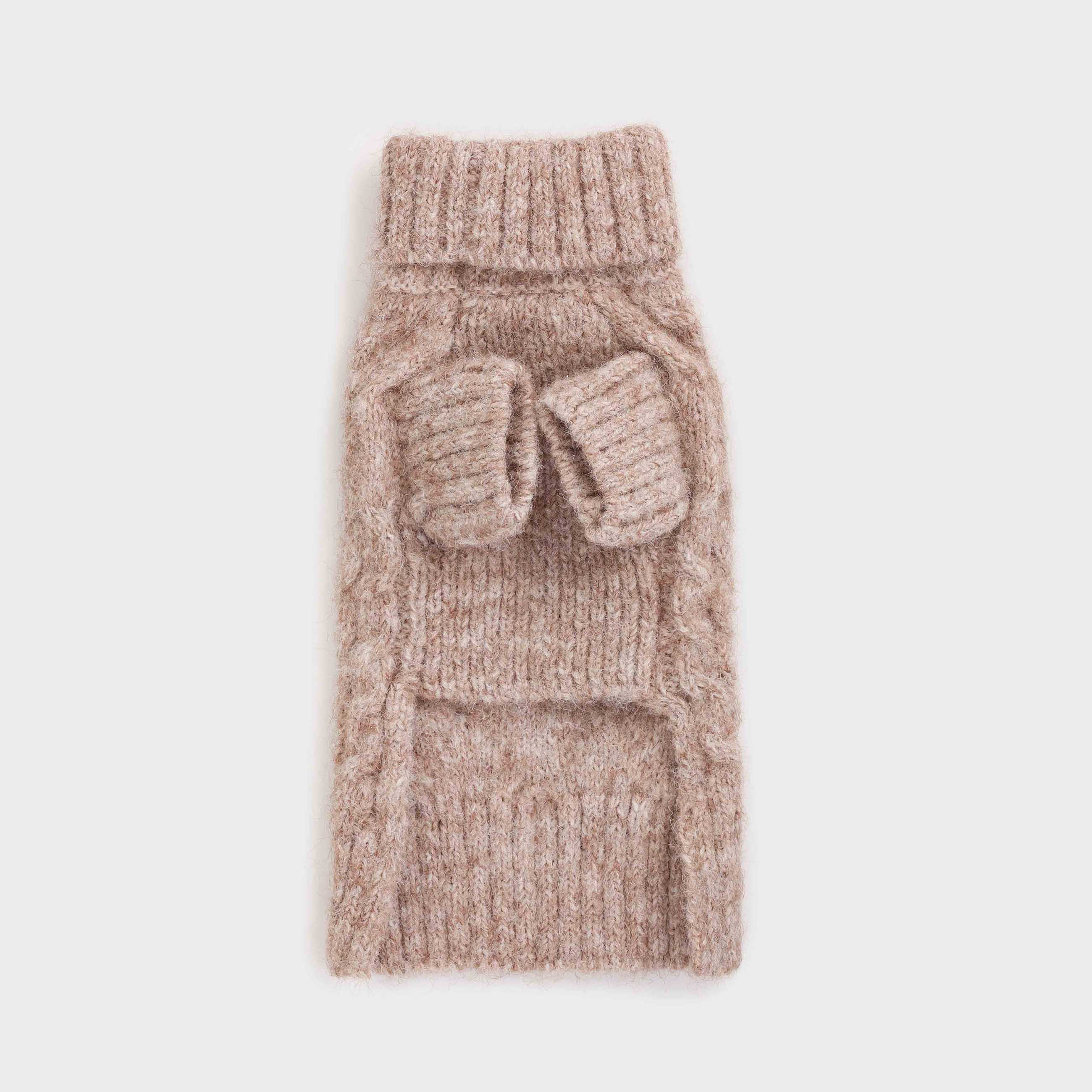 Свитер для животных,  с рукавами, полиэстер/шерсть, бежевый, Косы, Fashion pet, image-2