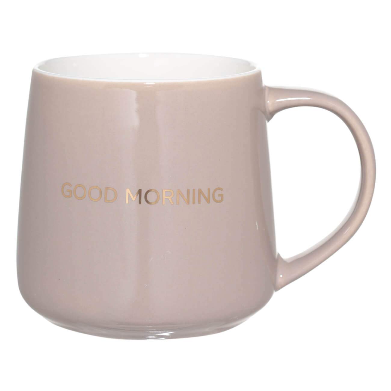 

Кружка, 400 мл, фарфор N, серая, Good morning, Great day