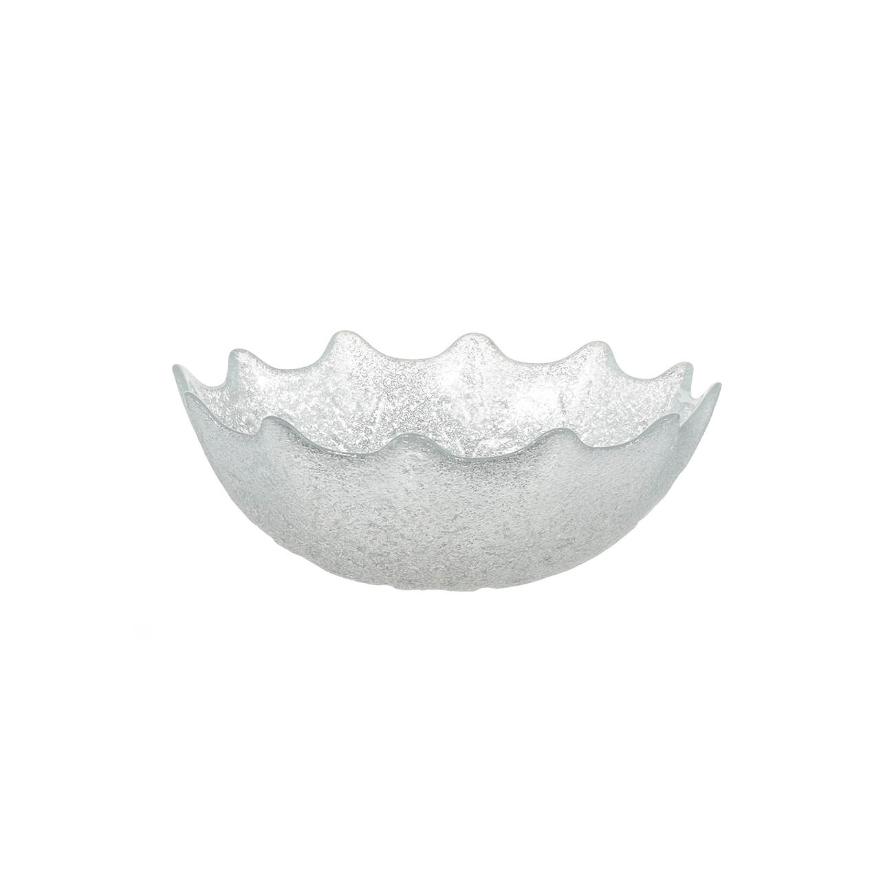 

Пиала, 12х4 см, стекло, серебристая, Snow glaze