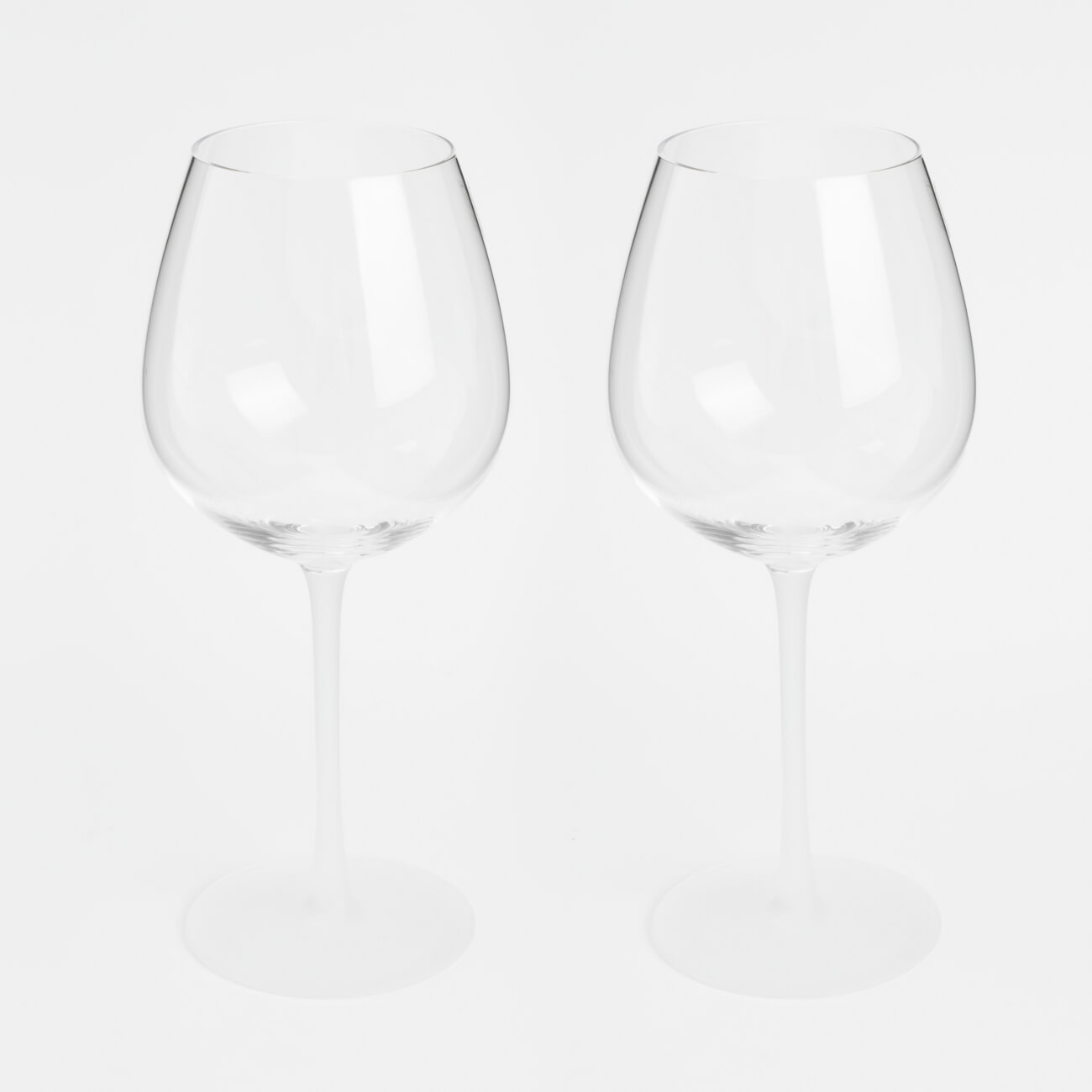 Бокал для вина, 600 мл, 2 шт, стекло, матовая ножка, Matinis - фото 1