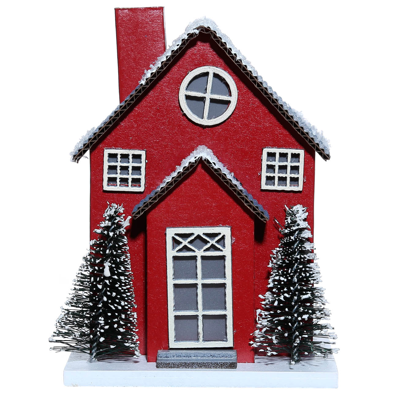 

Статуэтка с подсветкой, 14х10 см, пластик/картон, Дом у елок, Forest house