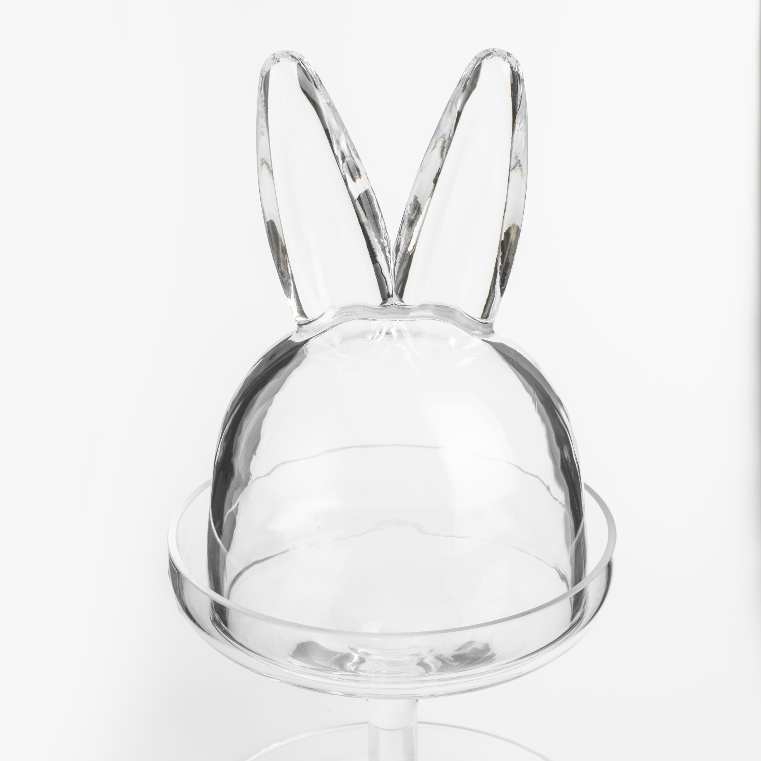 Блюдо на ножке, 12х23 см, с крышкой, стекло, Ушки кролика, Lapin изображение № 4