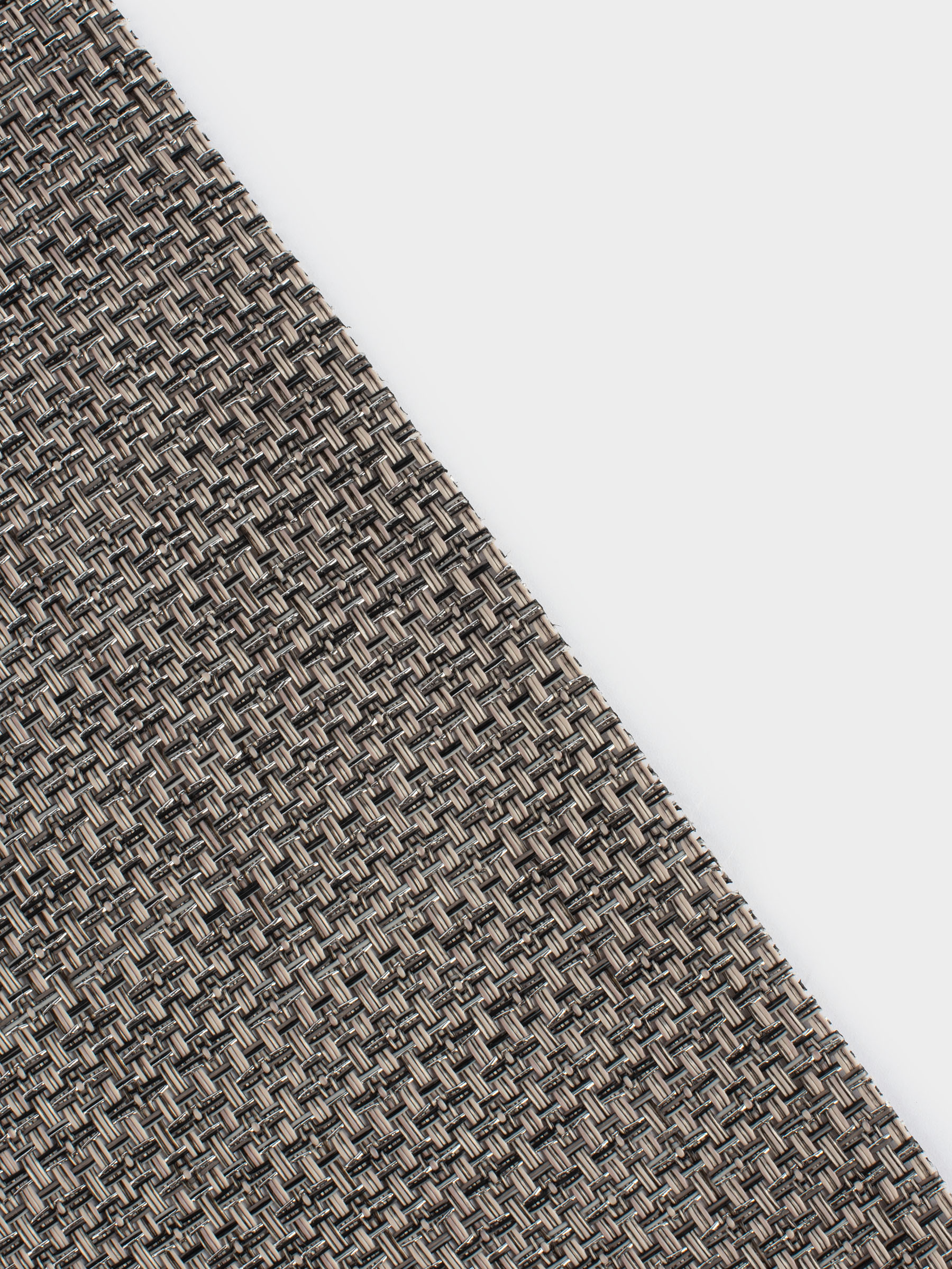 Салфетка под приборы, 30x45 см, ПВХ, прямоугольная, серо-коричневая, Золотистая нить, Solid, image-3