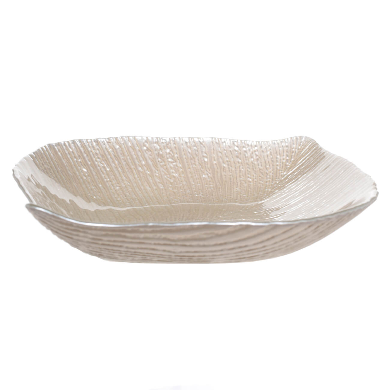 

Блюдо глубокое, 27х5 см, стекло, бежевое, Лист, Hosta