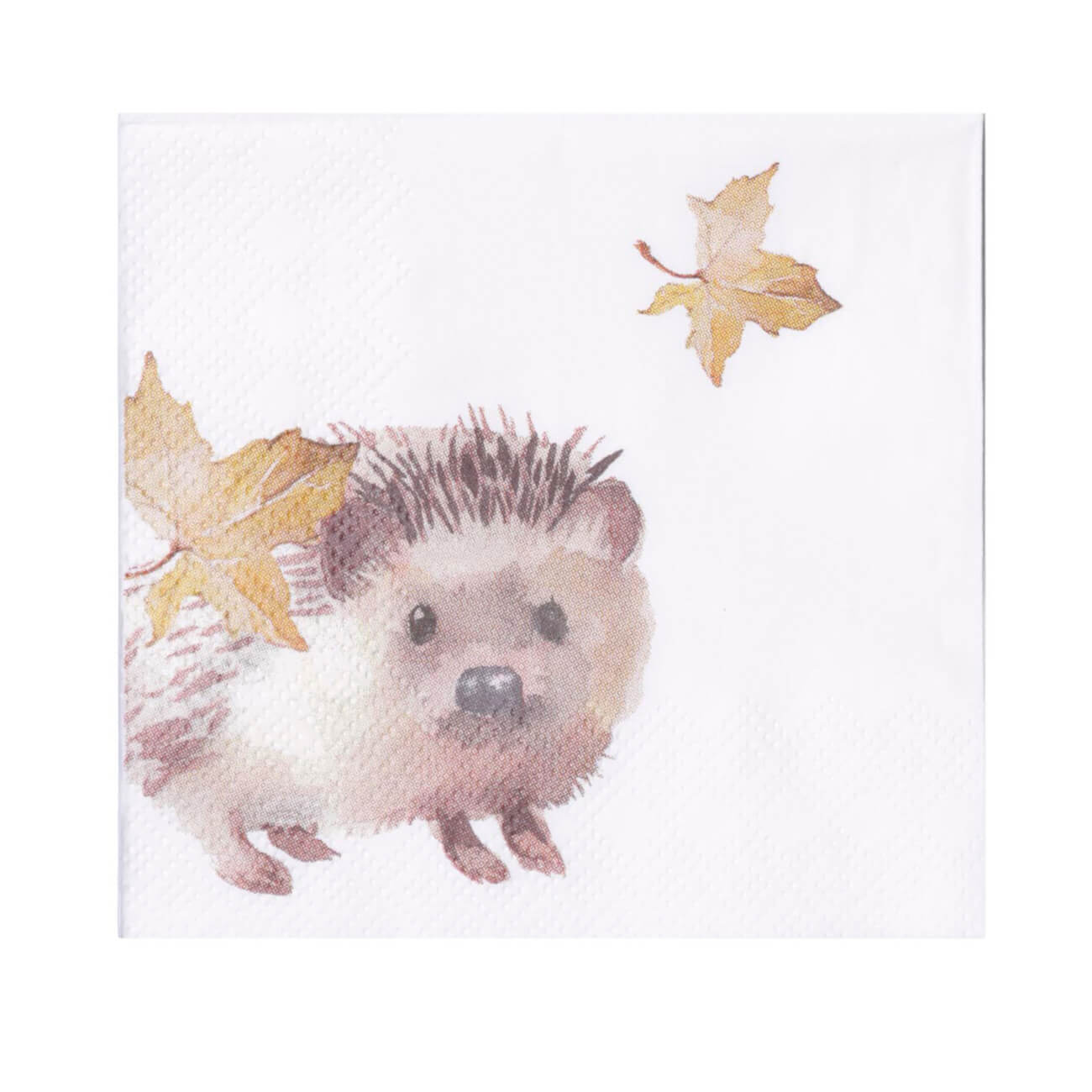 

Салфетки бумажные, 21х21 см, 20 шт, белые, Ежик, Autumn gifts