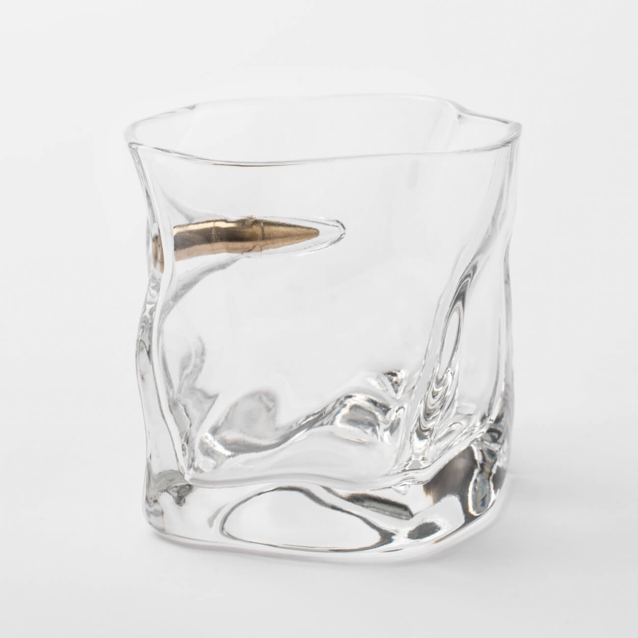 Стакан для виски, 8 см, 245 мл, стекло/металл, с декоративной пулей, Bullet изображение № 1