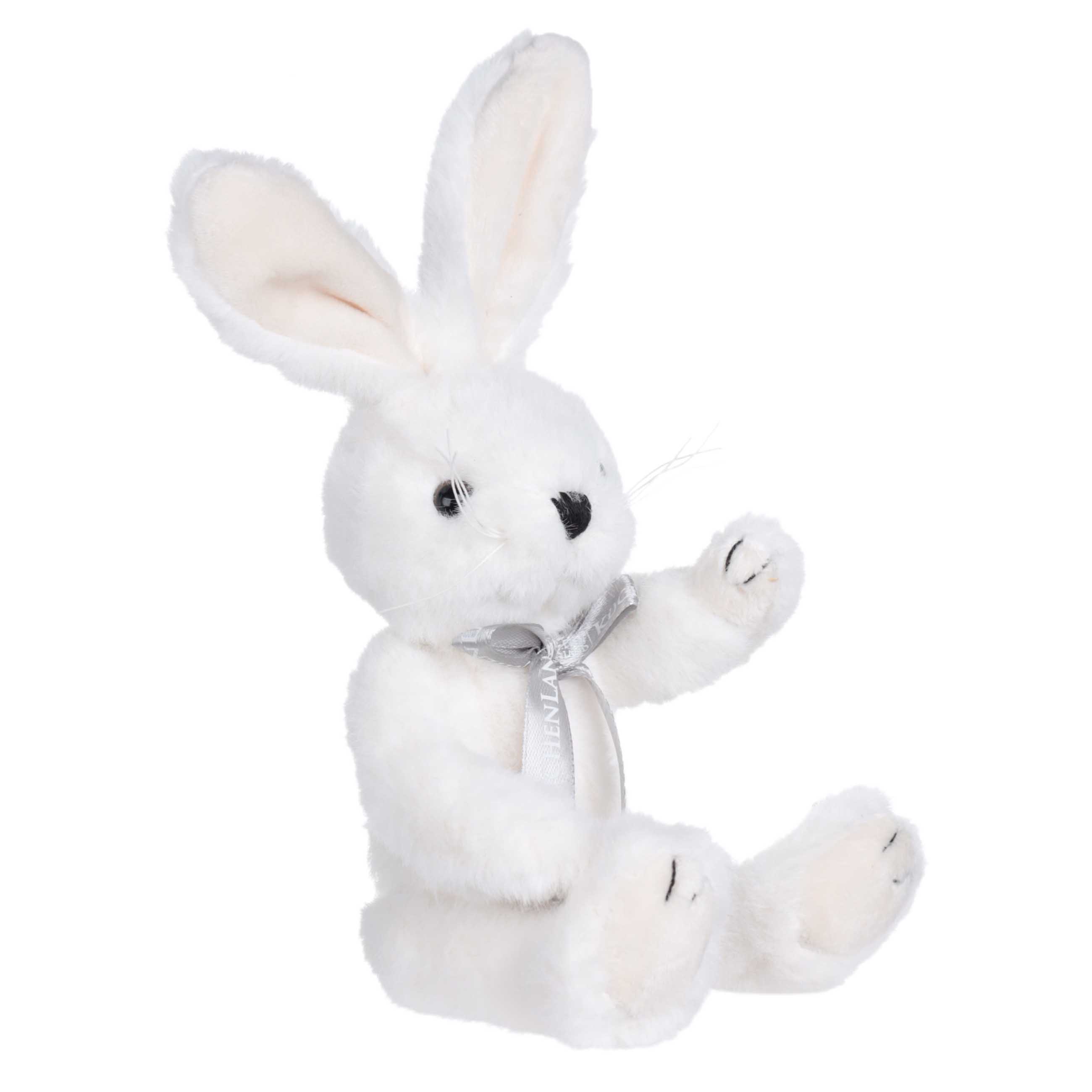 Игрушка, 20 см, мягкая, с подвижными лапами, полиэстер, белая, Кролик, Rabbit toy изображение № 4