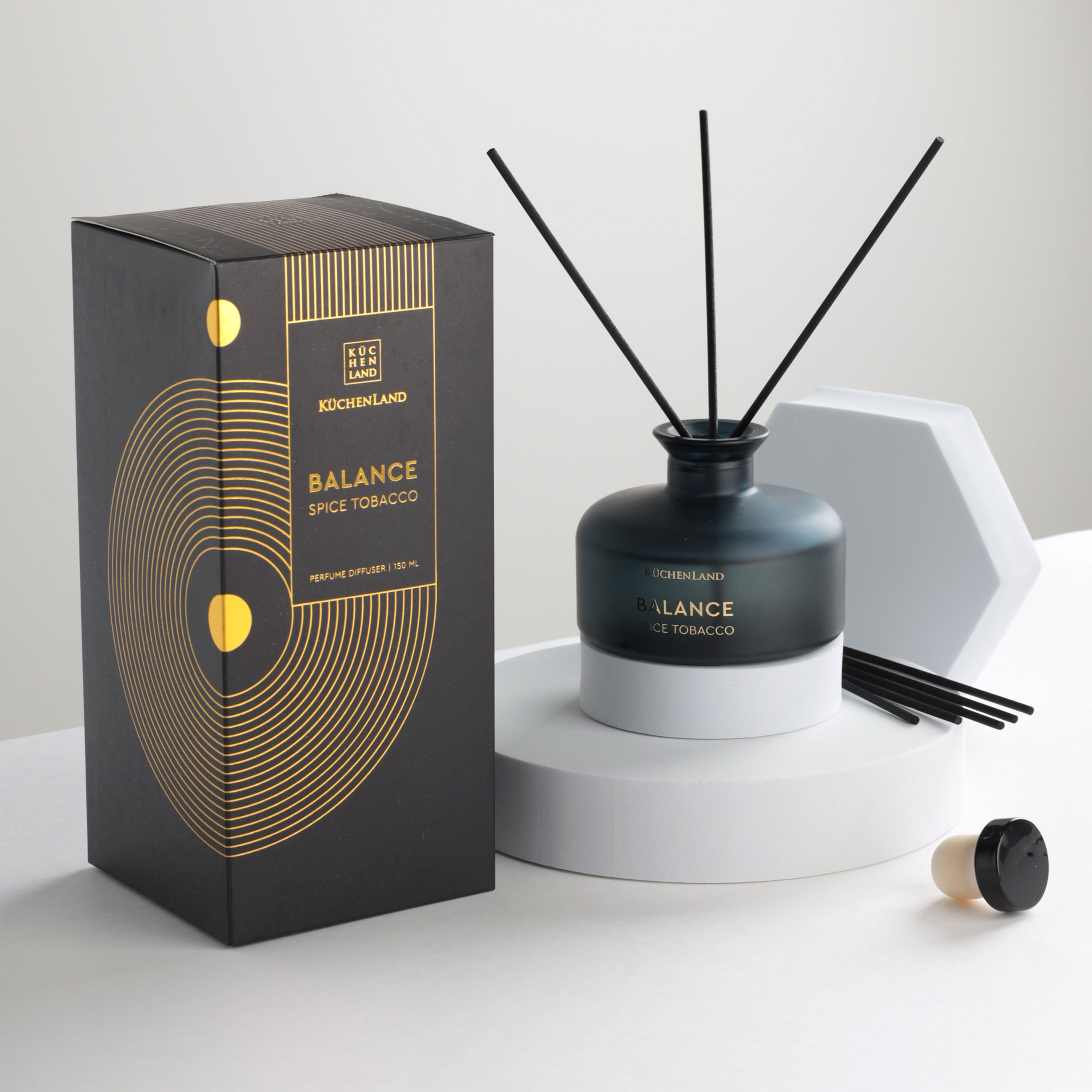 Ароматический диффузор, 150 мл, черный, Spice Tobacco, Balance изображение № 3