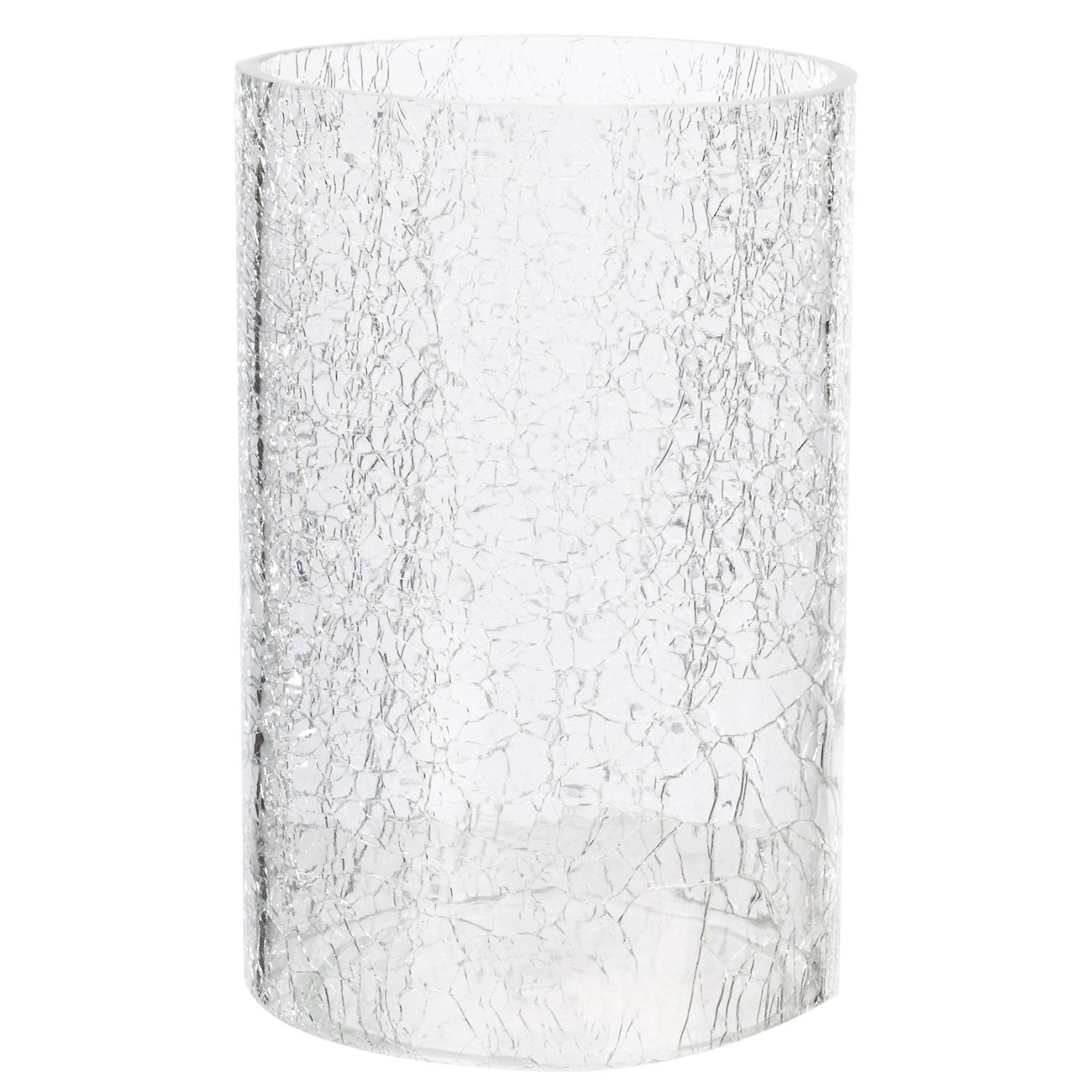 Подсвечник, 32 см, для одной свечи, на ножке, стекло/металл, серебристый, Кракелюр, Fantastic Ice изображение № 4