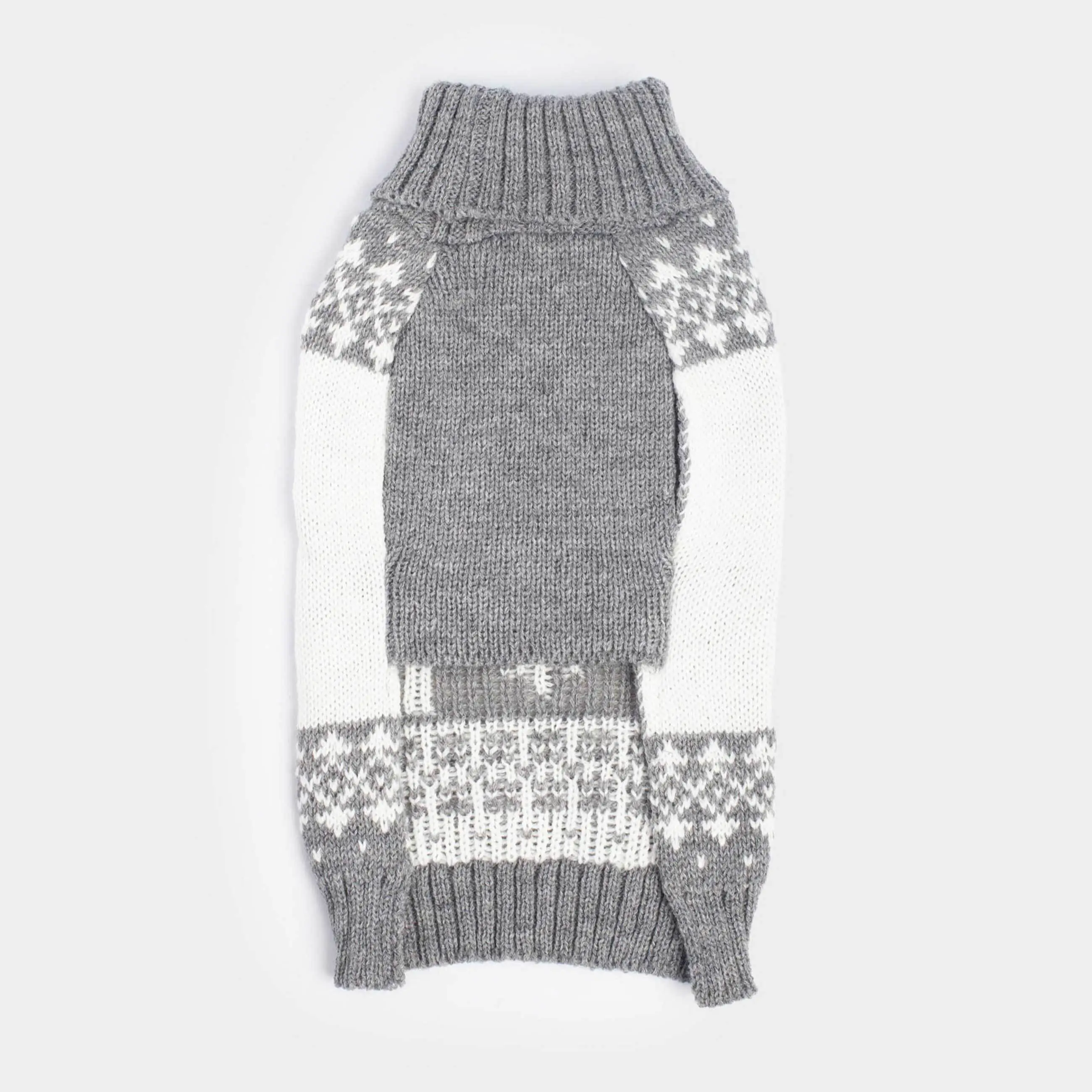 Свитер для животных, 38 см, р. M, акрил, серо-белый, Олени, Fashion pet