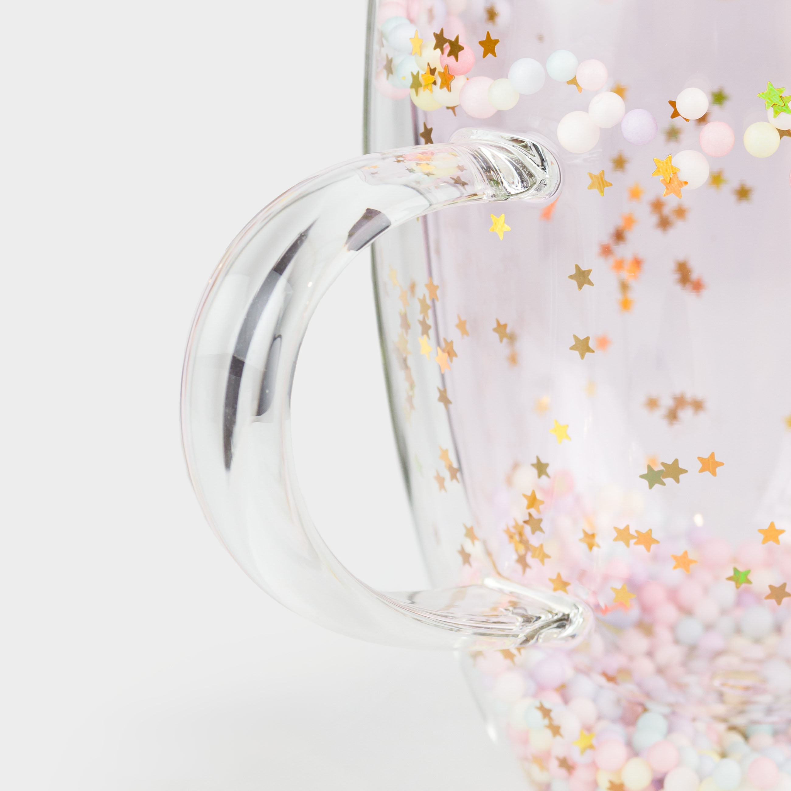 Кружка, 330 мл, с шариками, стекло Б, розовая, Звезды, Air sparkly, image-3