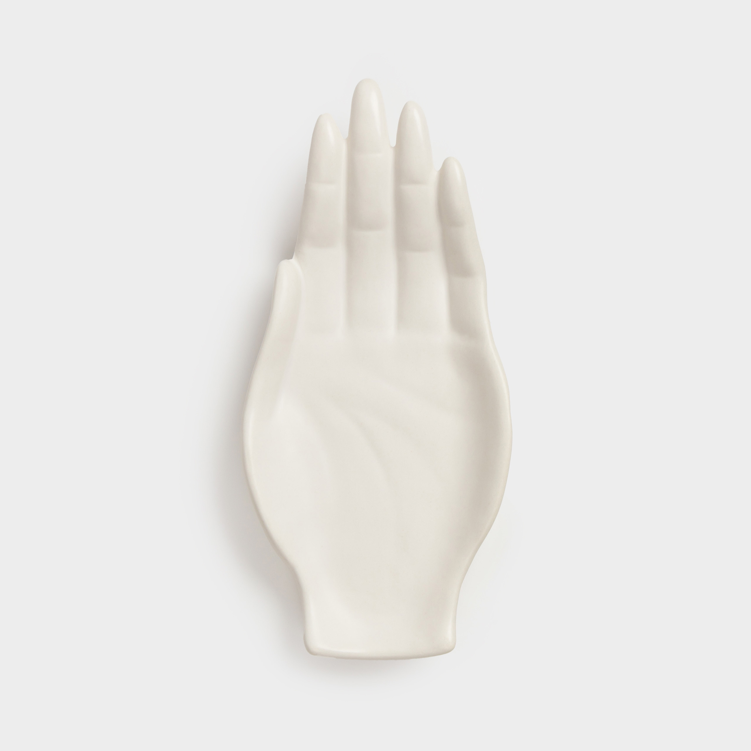 Блюдо декоративное, 24х11 см, керамика, белое, Ладонь, Hand