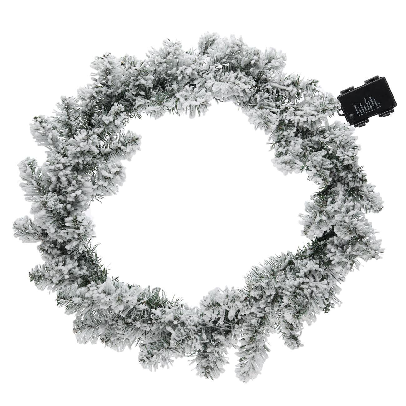 

Венок декоративный, 60 см, с подсветкой, пластик, Заснеженная ель, Light decor