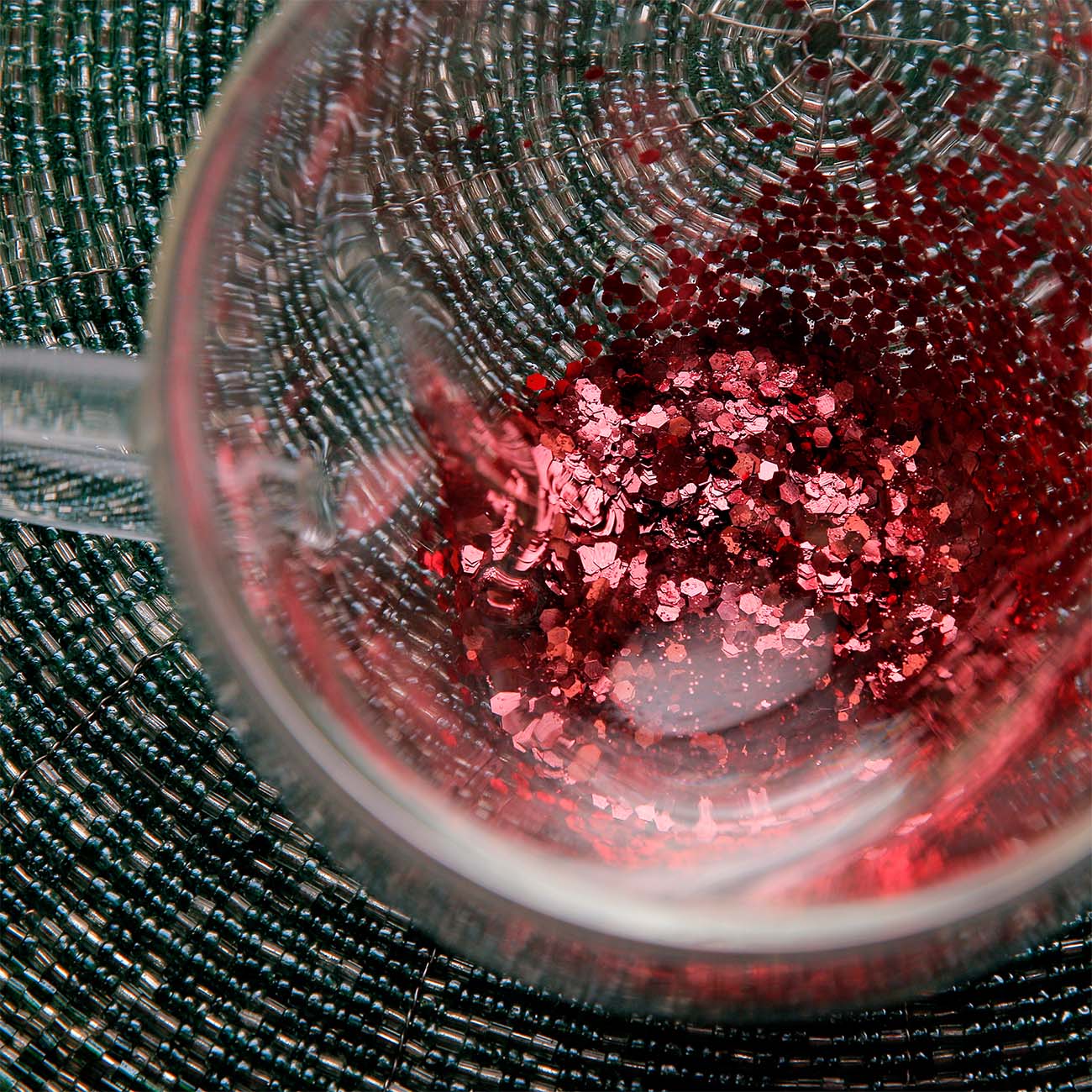 Кружка, 250 мл, 2 шт, стекло Б, с розовыми блестками, Heart, Air sparkly изображение № 5