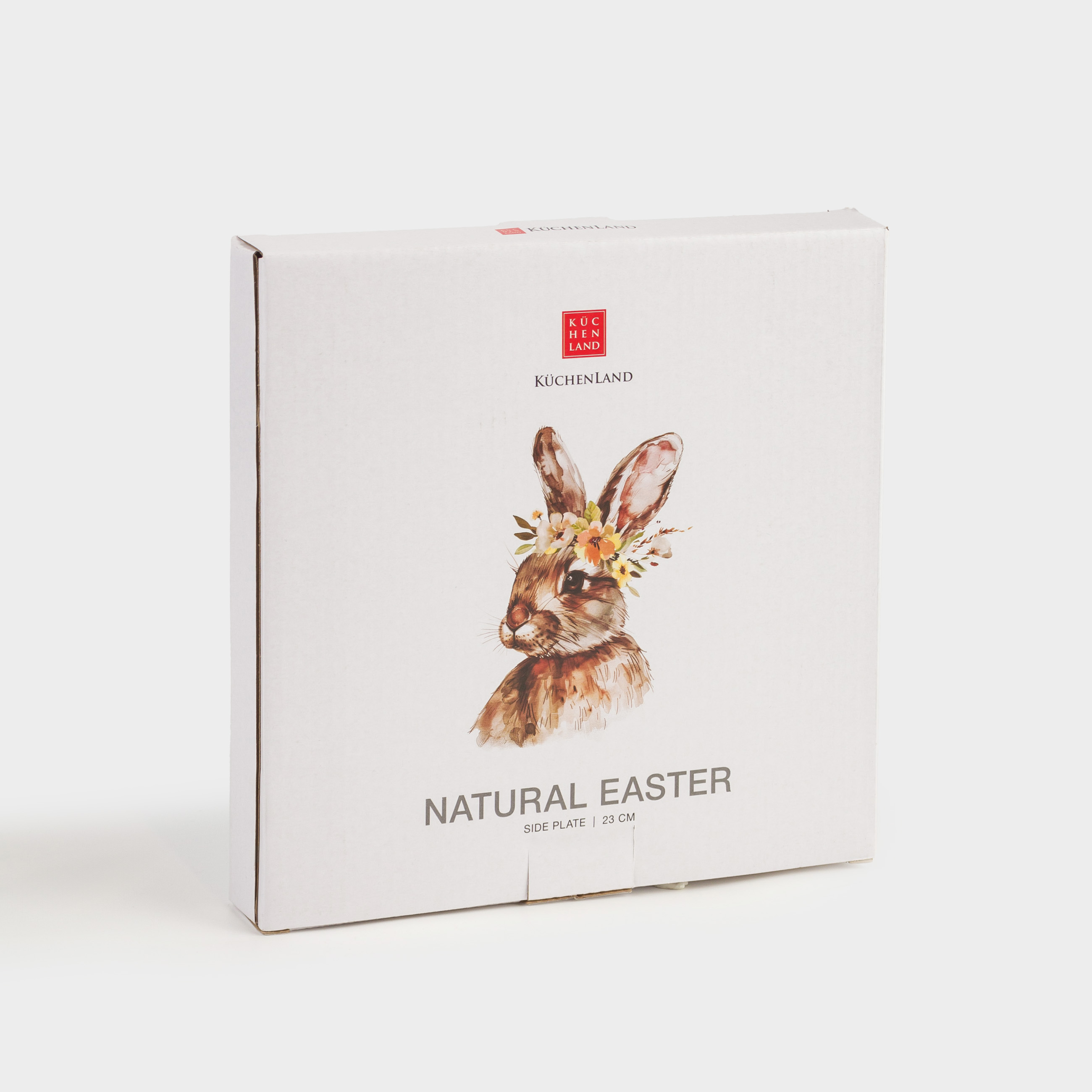 Тарелка закусочная, 23 см, керамика, белая, Кролик в венке, Natural Easter, image-5