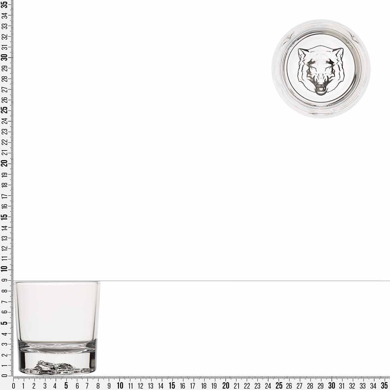 Стакан для виски, 300 мл, 2 шт, стекло, Волк, Elements изображение № 4