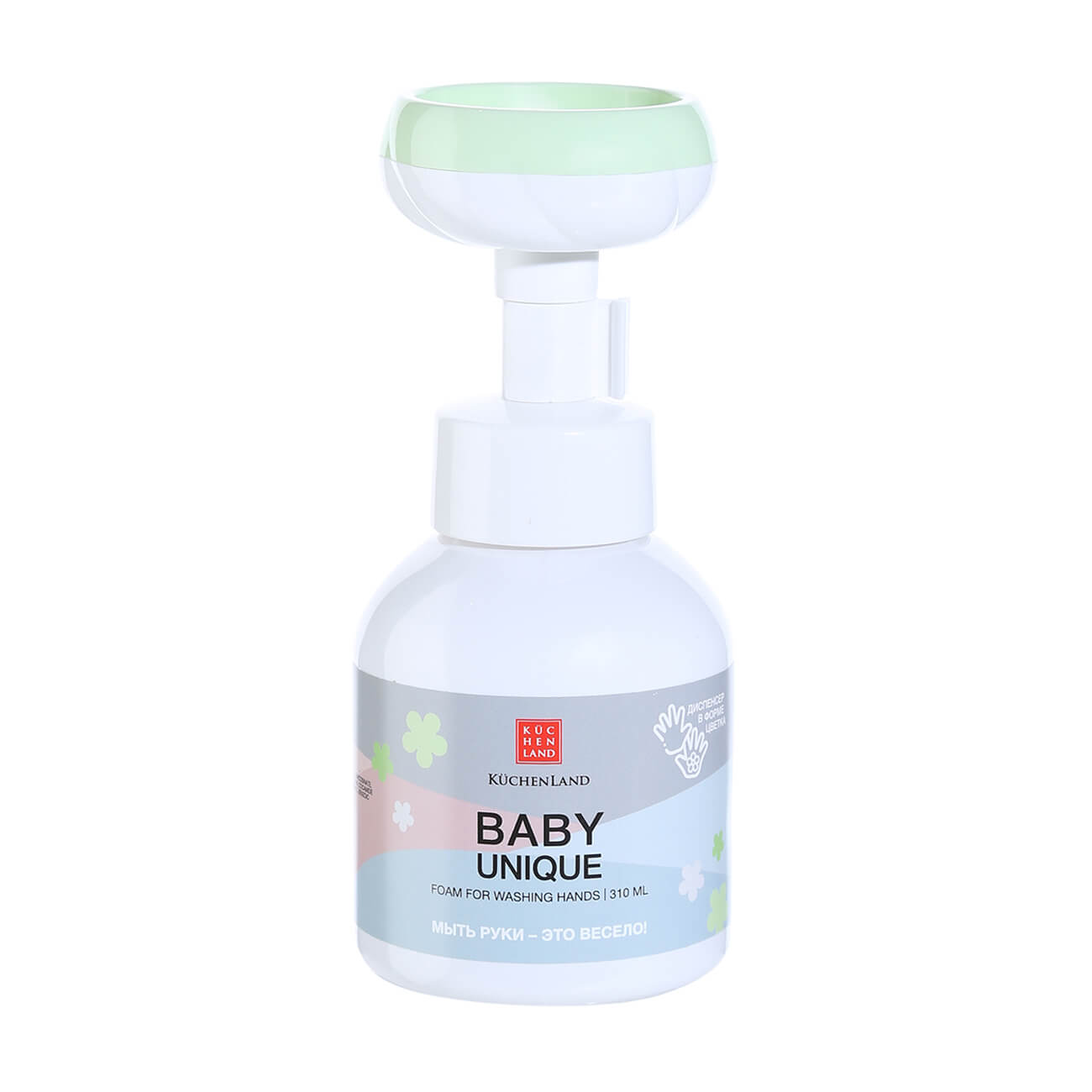 

Пенка для мытья рук, 310 мл, детская, малина, Цветок, Baby unique