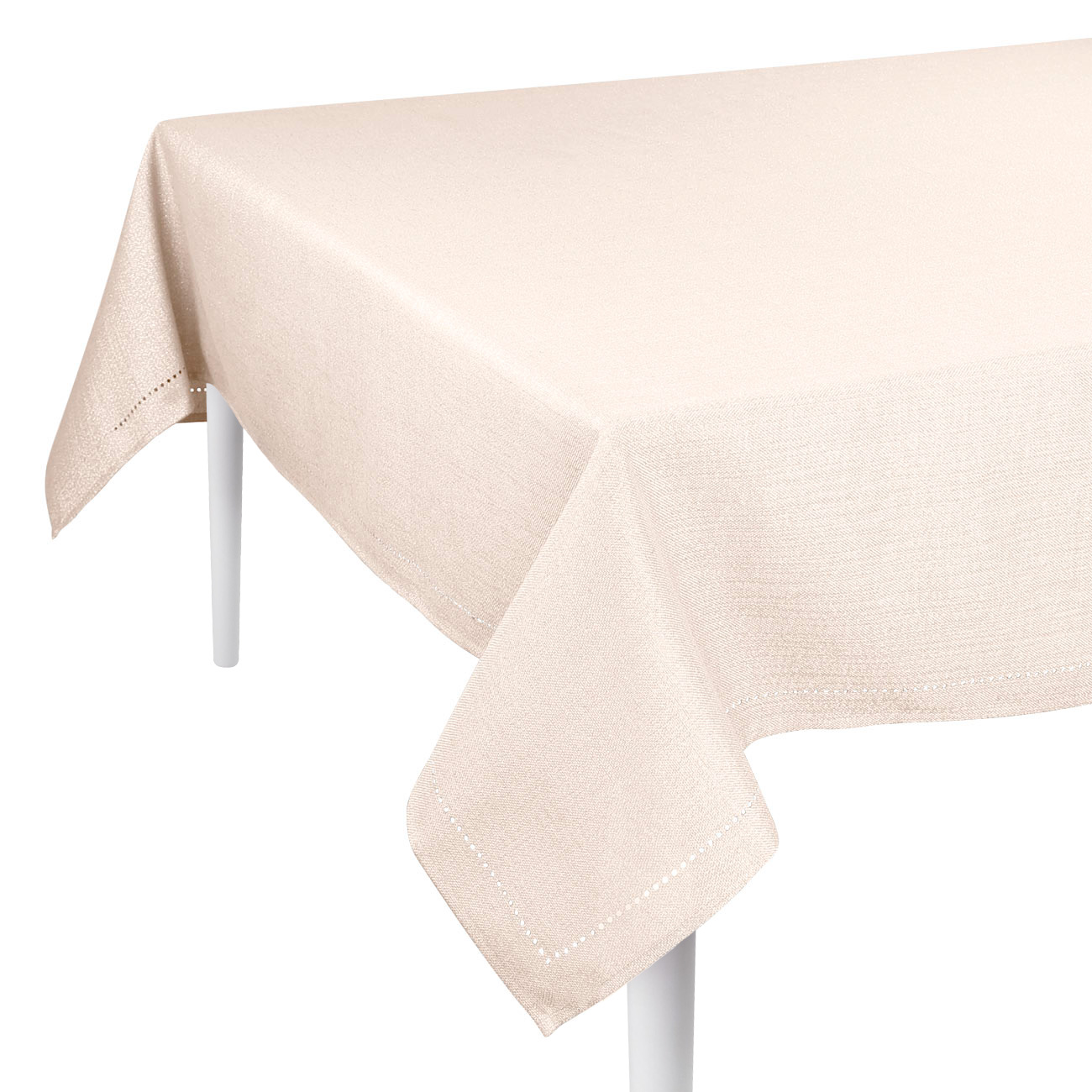 

Скатерть, 160х160 см, полиэстер, кремовая, Hemstitch