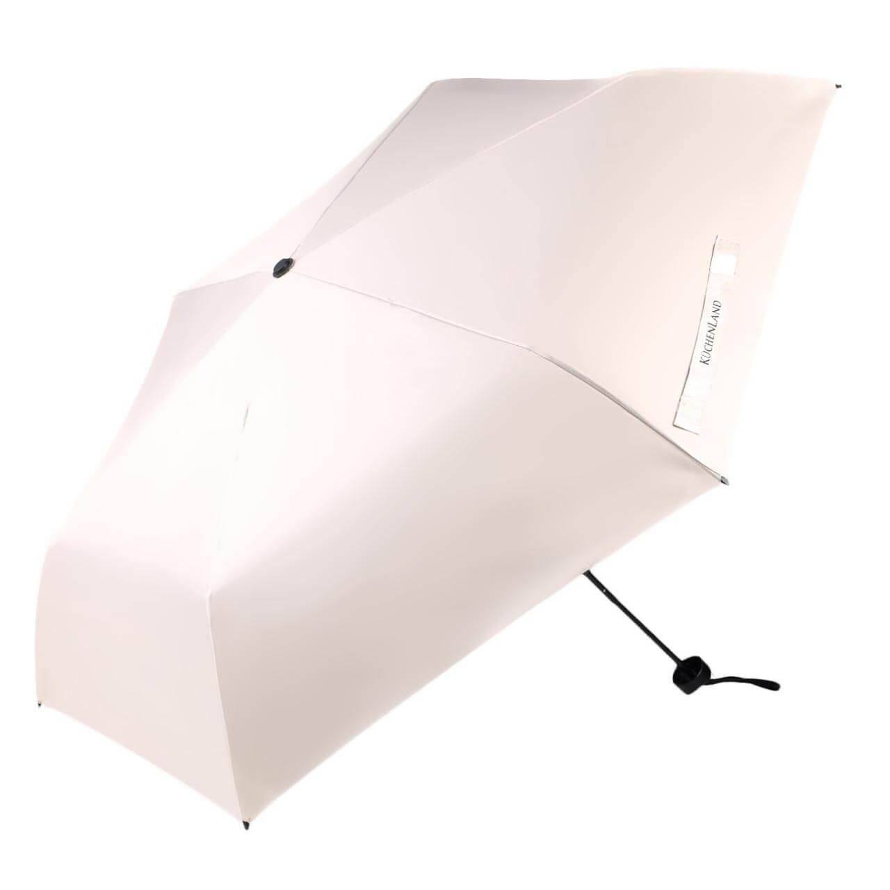 Зонт, 52 см, складной, двусторонний, эпонж, бежево-черный, Rainy day нож для бисквита двусторонний
