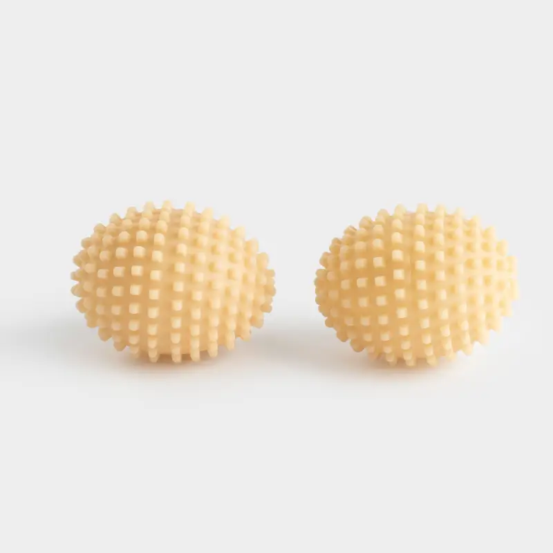 Шарик для стирки, 8 см, 2 шт, ПВХ, бежевый, Овал, Washing ball, image-0