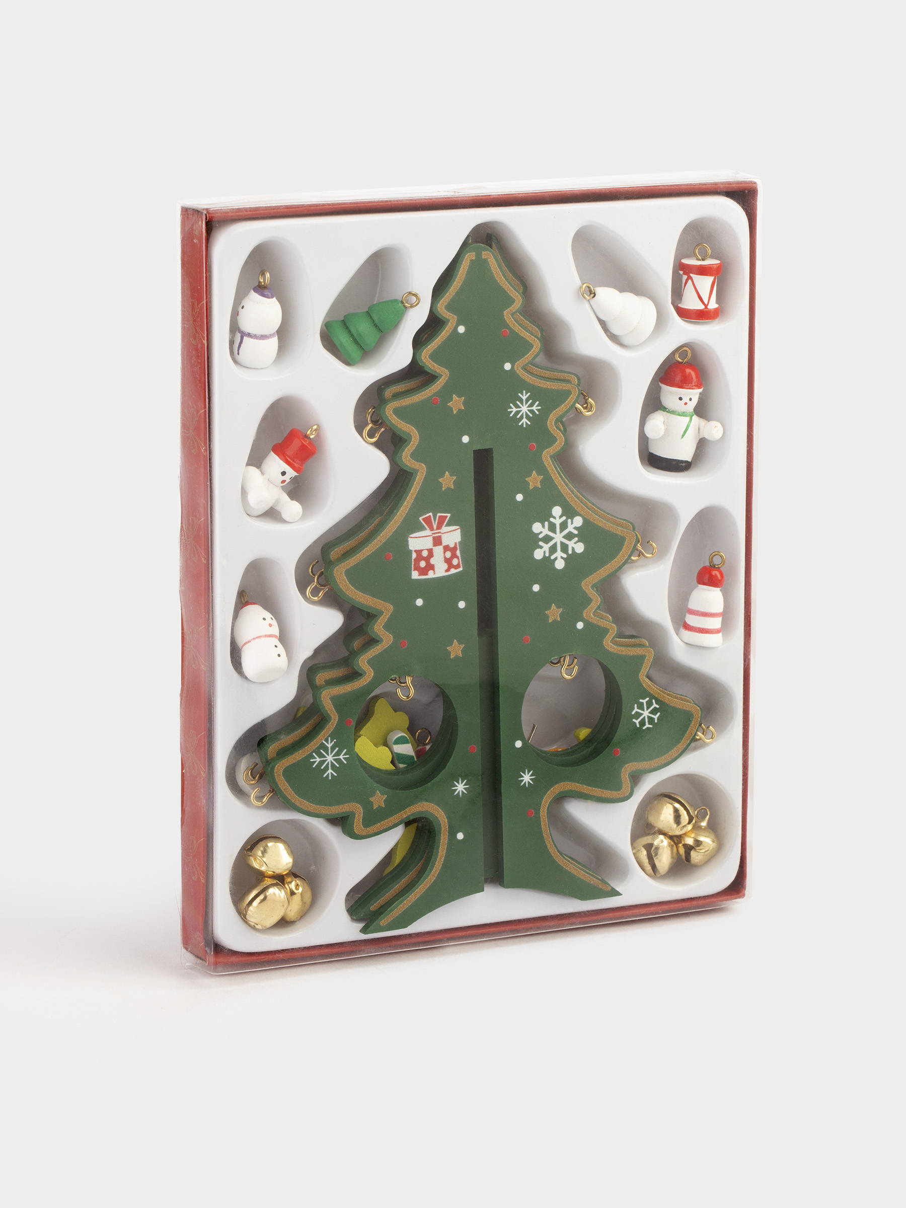 Статуэтка, 18 см, с подвесками, МДФ, зеленая, Ель с игрушками, Christmas style, image-8