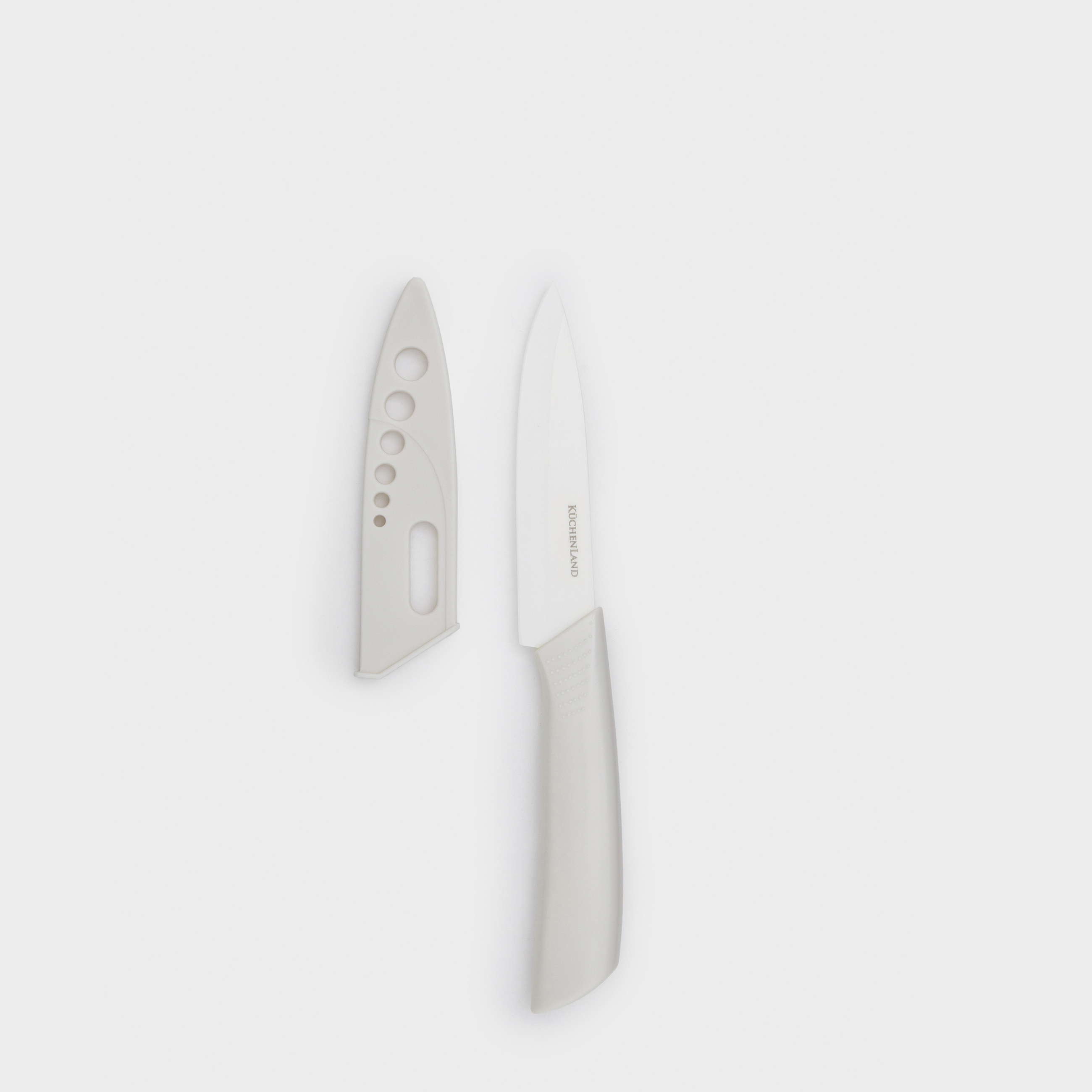 Нож для чистки овощей 10 см с чехлом керамикапластик молочный Regular 599₽