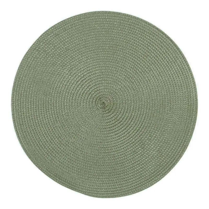 Салфетка под приборы, 38 см, полипропилен/ПЭТ, круглая, зеленая, Circle ,image-0