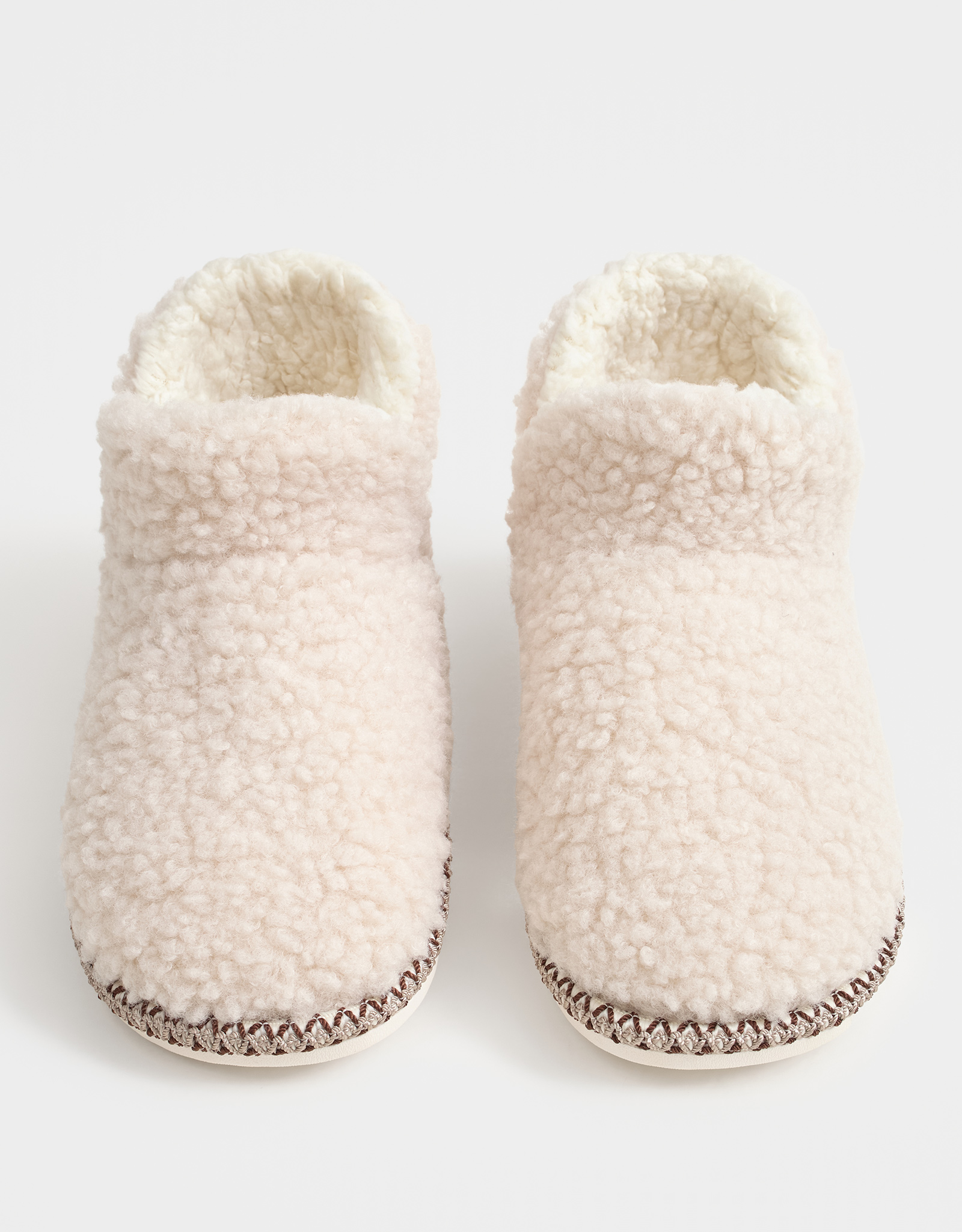 Тапочки женские, домашние, высокие, шерпа, молочные, Cozy winter, image-4