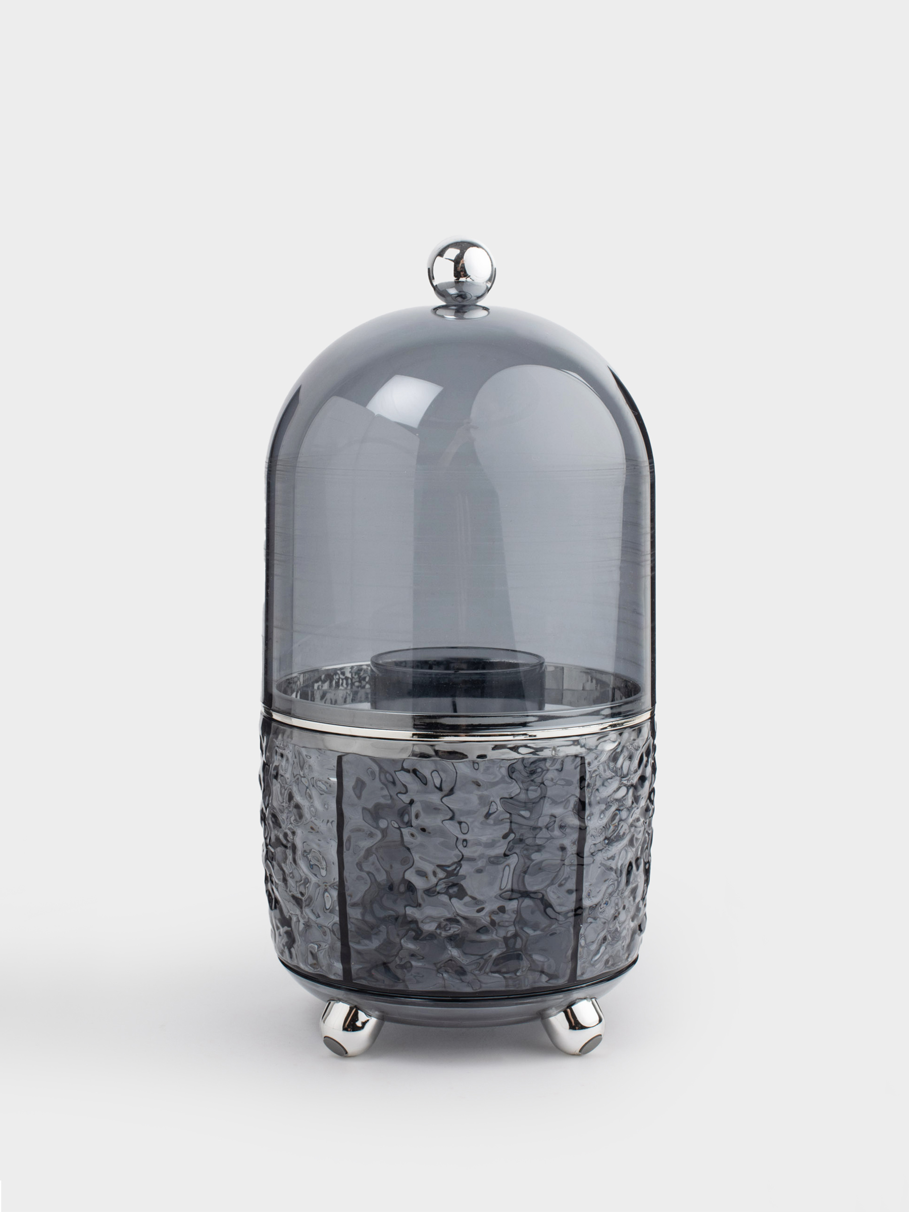 Органайзер для косметики, 26 см, 6 отд, вращающийся, пластик, серый, Renaissance clear, image-0