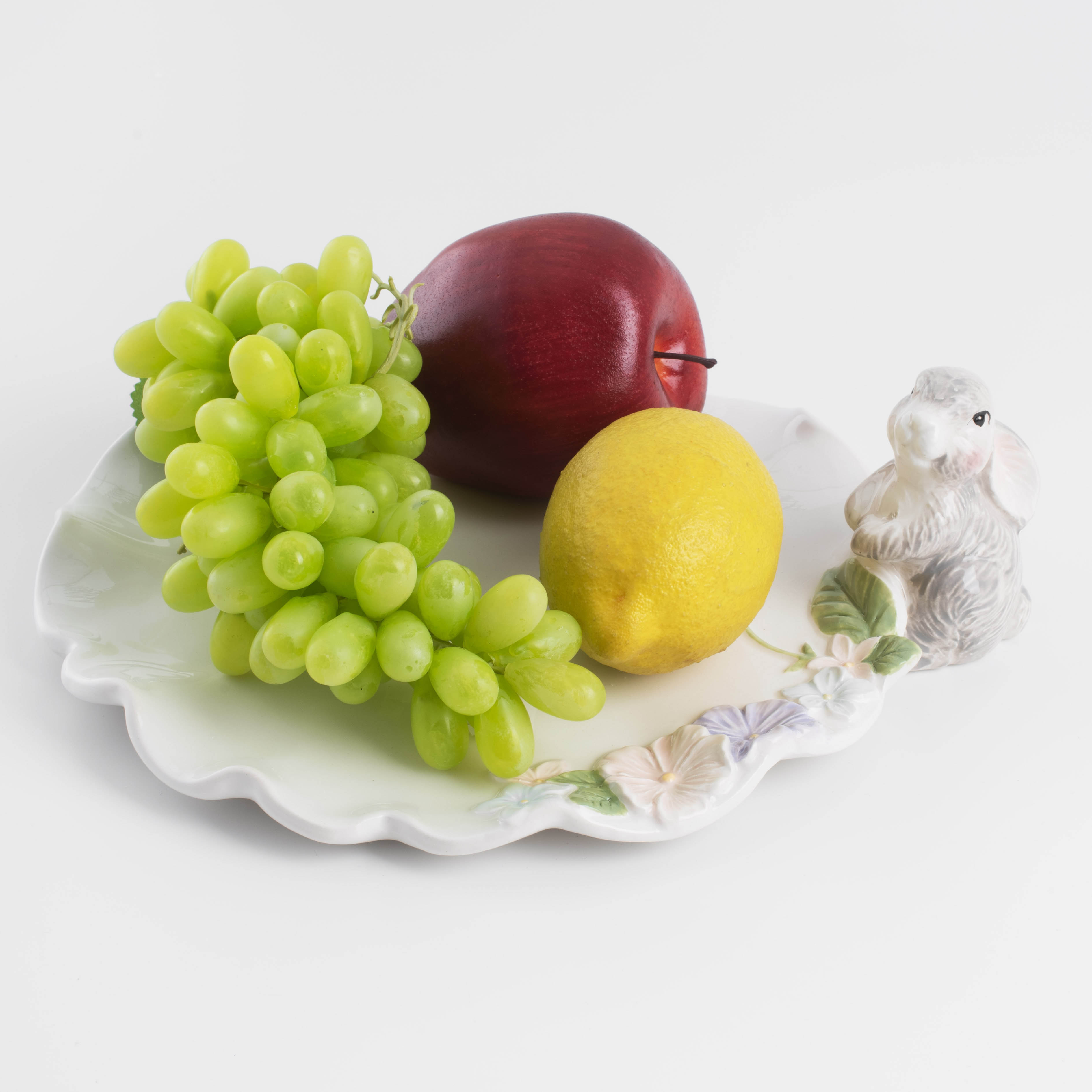 Блюдо, 24 см, керамика, белое, Кролик и цветы, Pure easter изображение № 8