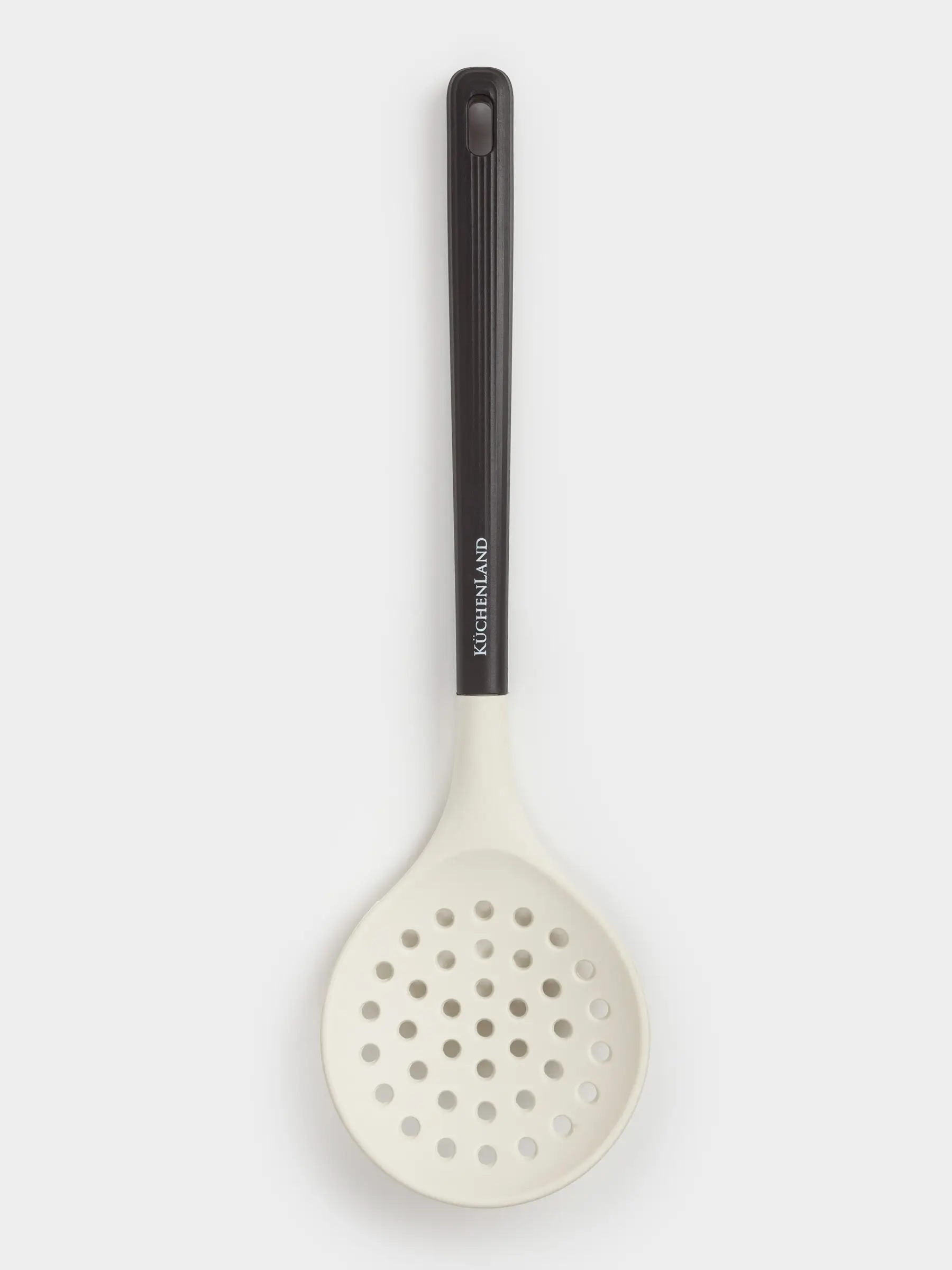 Шумовка, 32 см, силикон/пластик, бежево-черная, Service