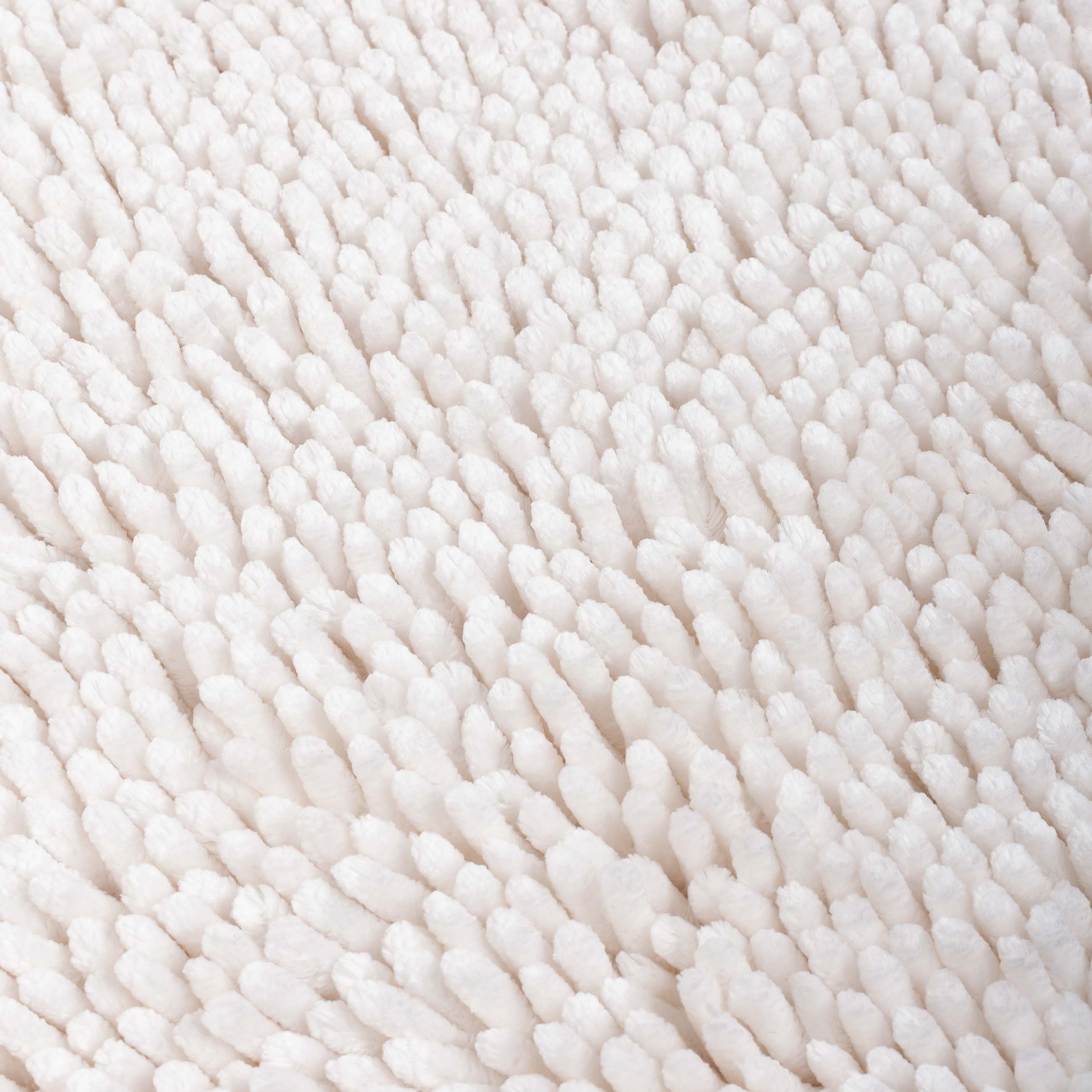Коврик, 50х80 см, противоскользящий, полиэстер, молочный, Fluff, image-5