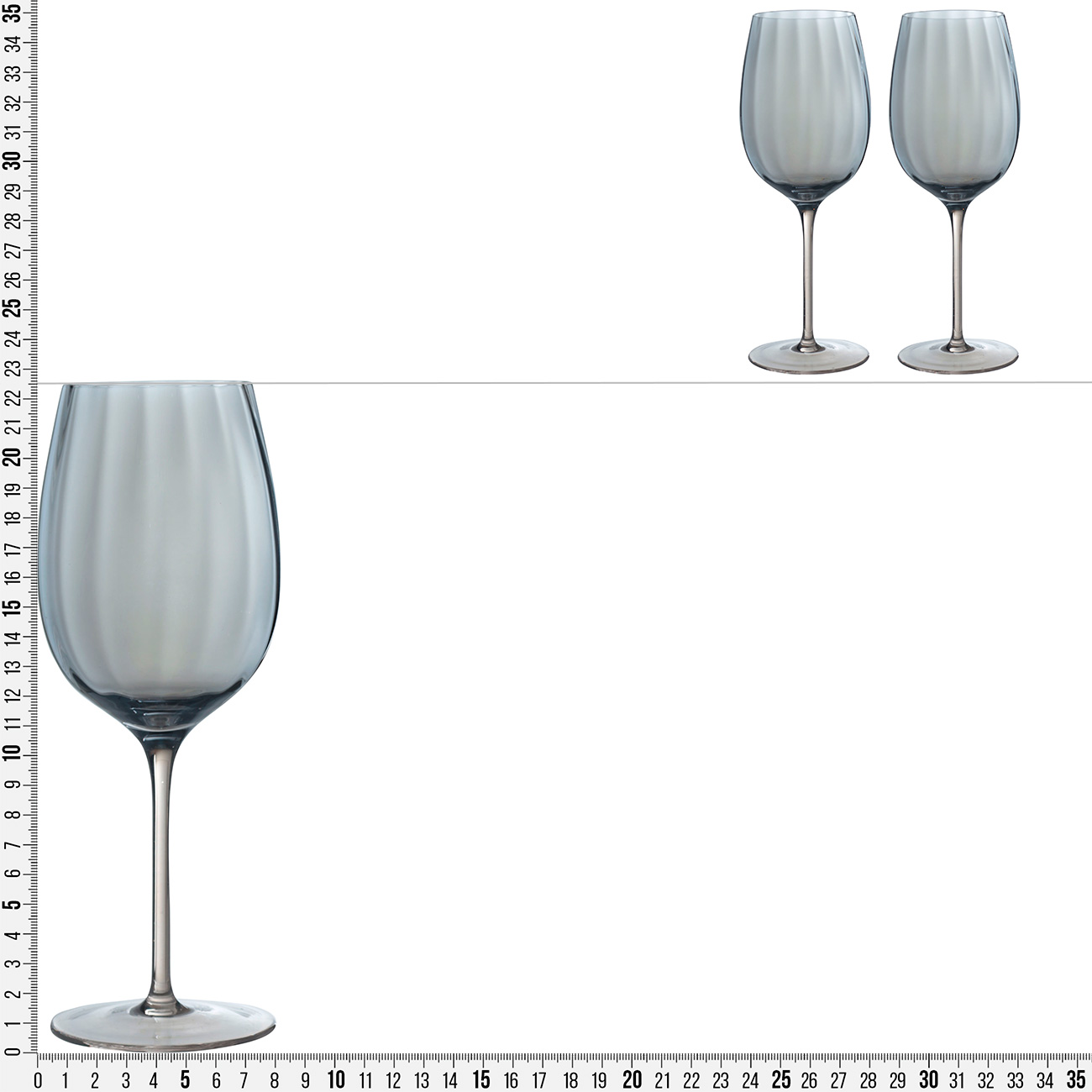 Бокал для вина, 470 мл, 2 шт, стекло, голубой, Filo R color изображение № 4