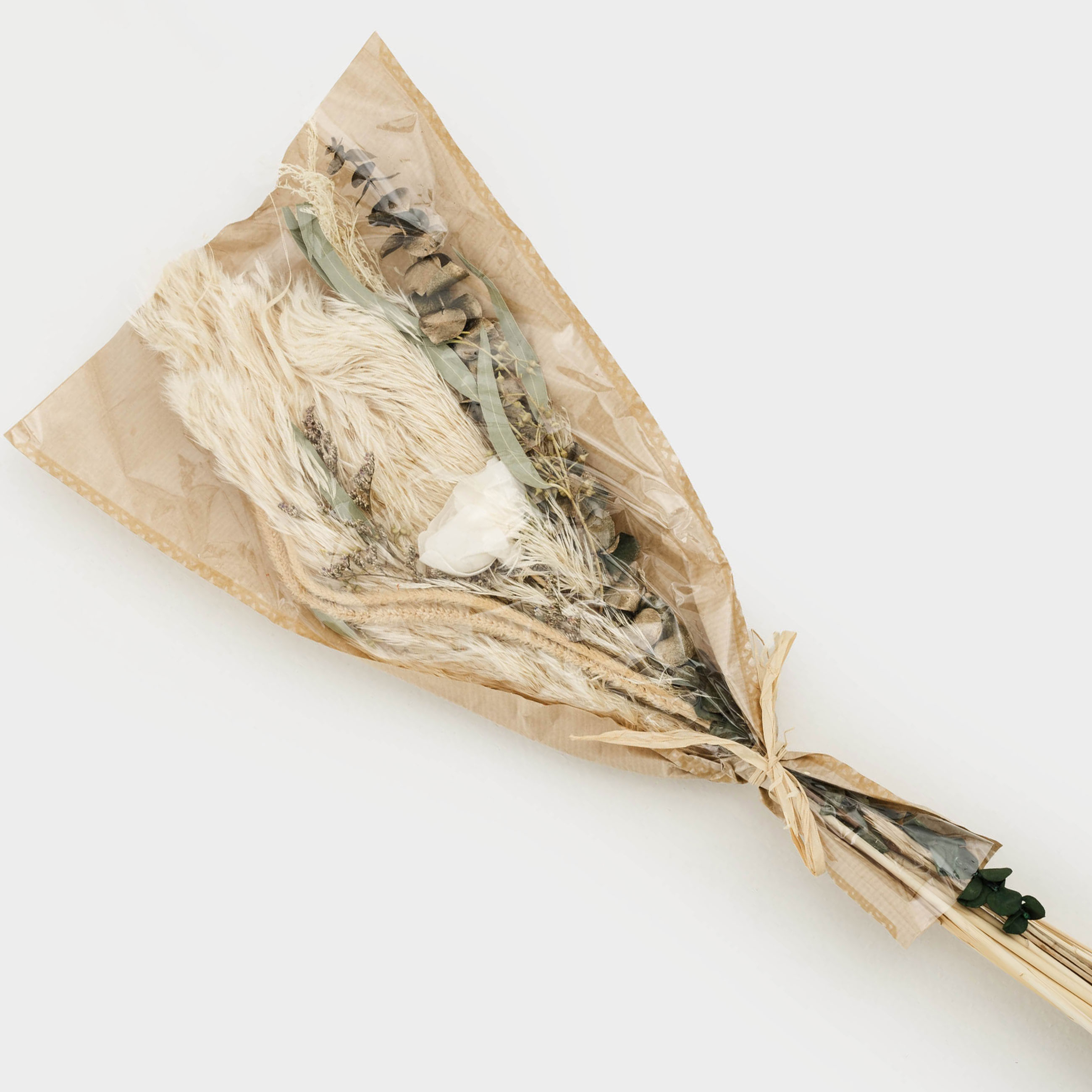 Букет декоративный, 53 см, сухоцветы, Камыш и сорго, Dried flower, image-0