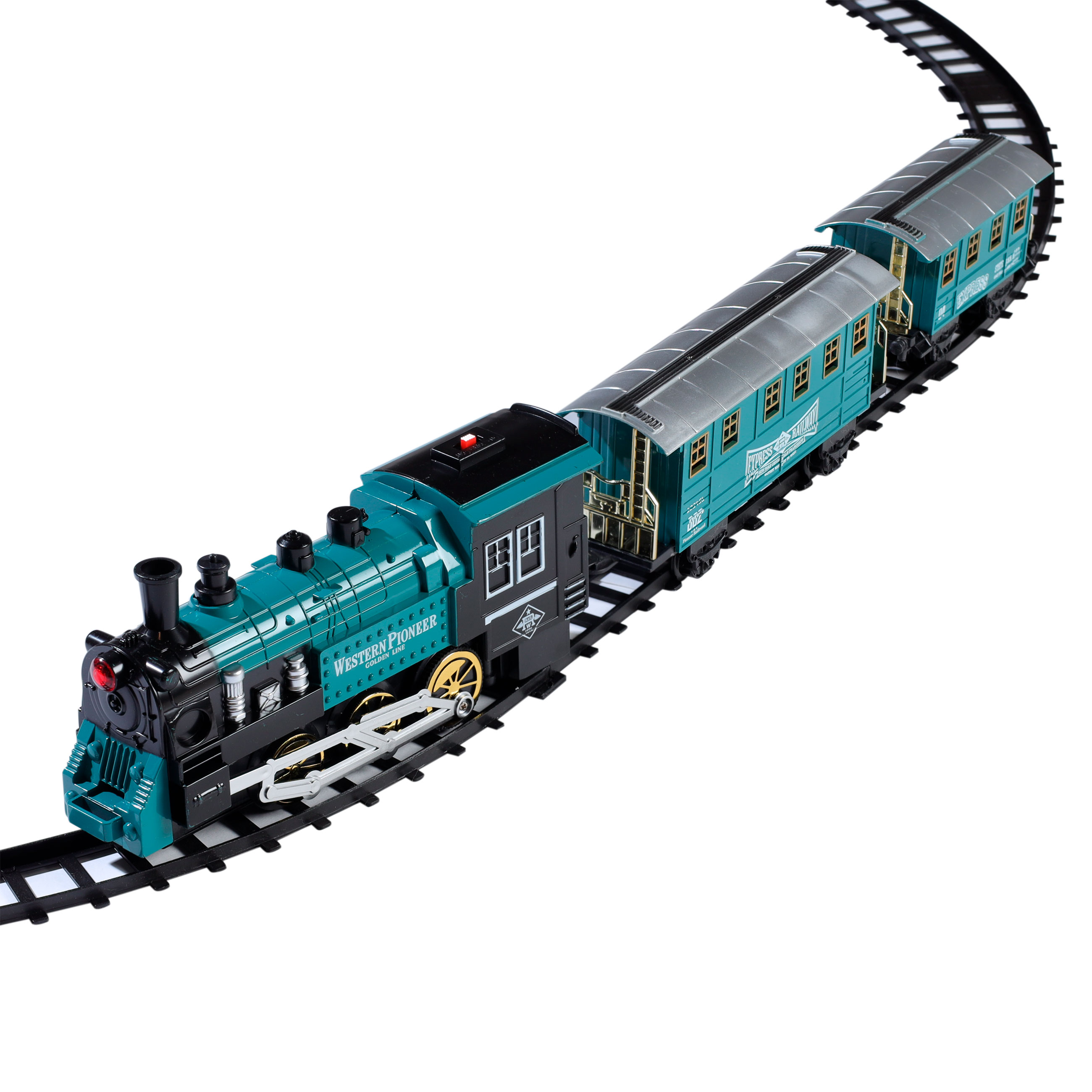 Железная дорога игрушечная, L, музыкальная, с подсветкой/дымом, пластик, Game rail изображение № 5