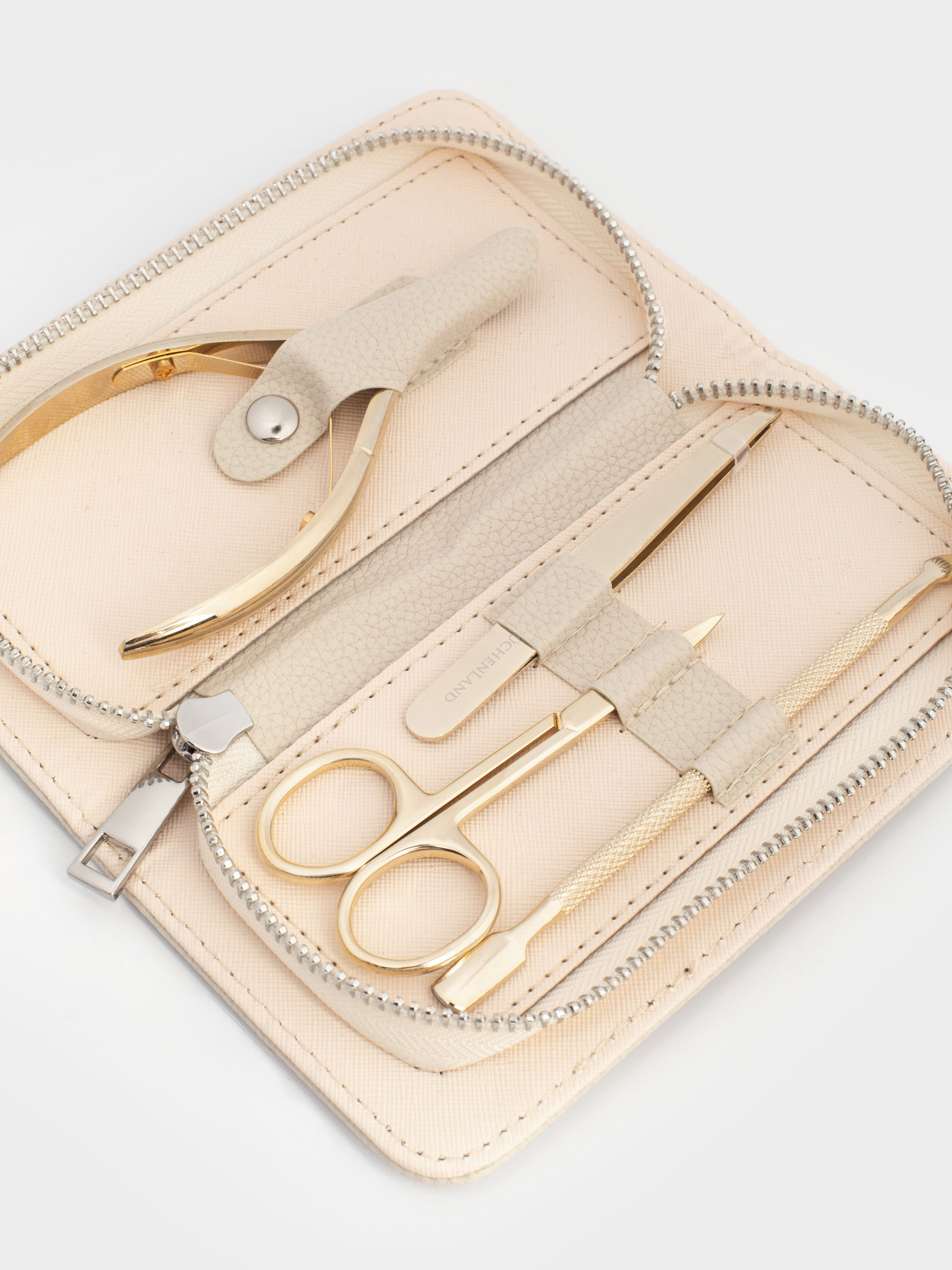 Набор маникюрный, 4 пр, в футляре, сталь/полиуретан, золотистый, Manicure gold, image-2