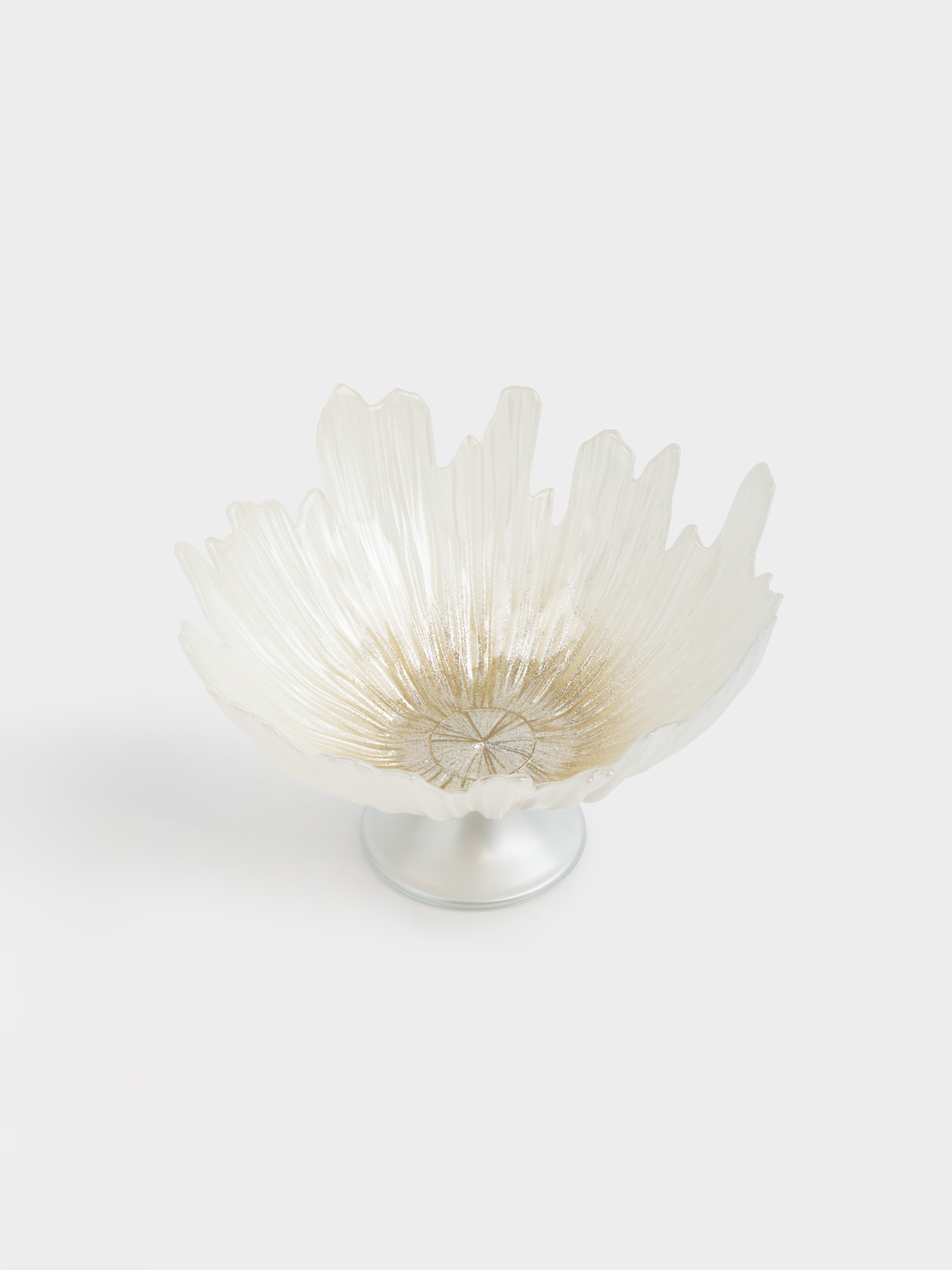 Ваза для фруктов, 26х17 см, на ножке, стекло Р, молочная/шампань, Verge, image-1