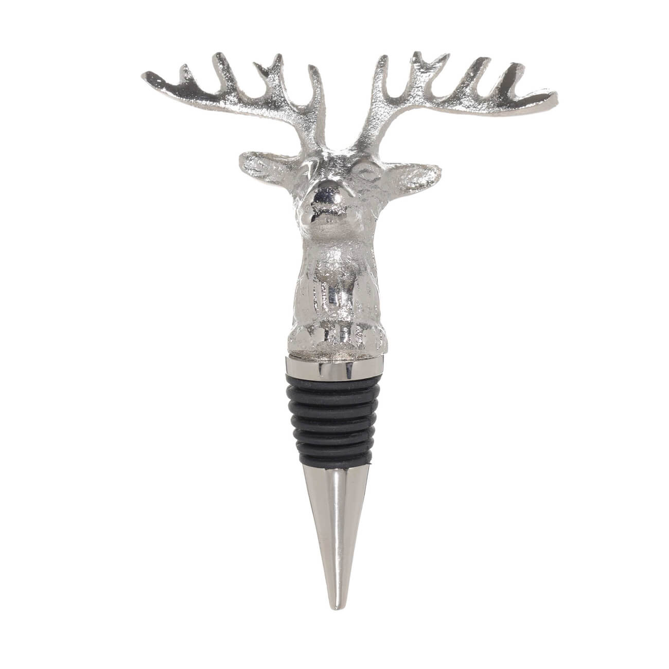 

Пробка для винной бутылки, 13 см, металл, серебристая, Олень, Arctic deer