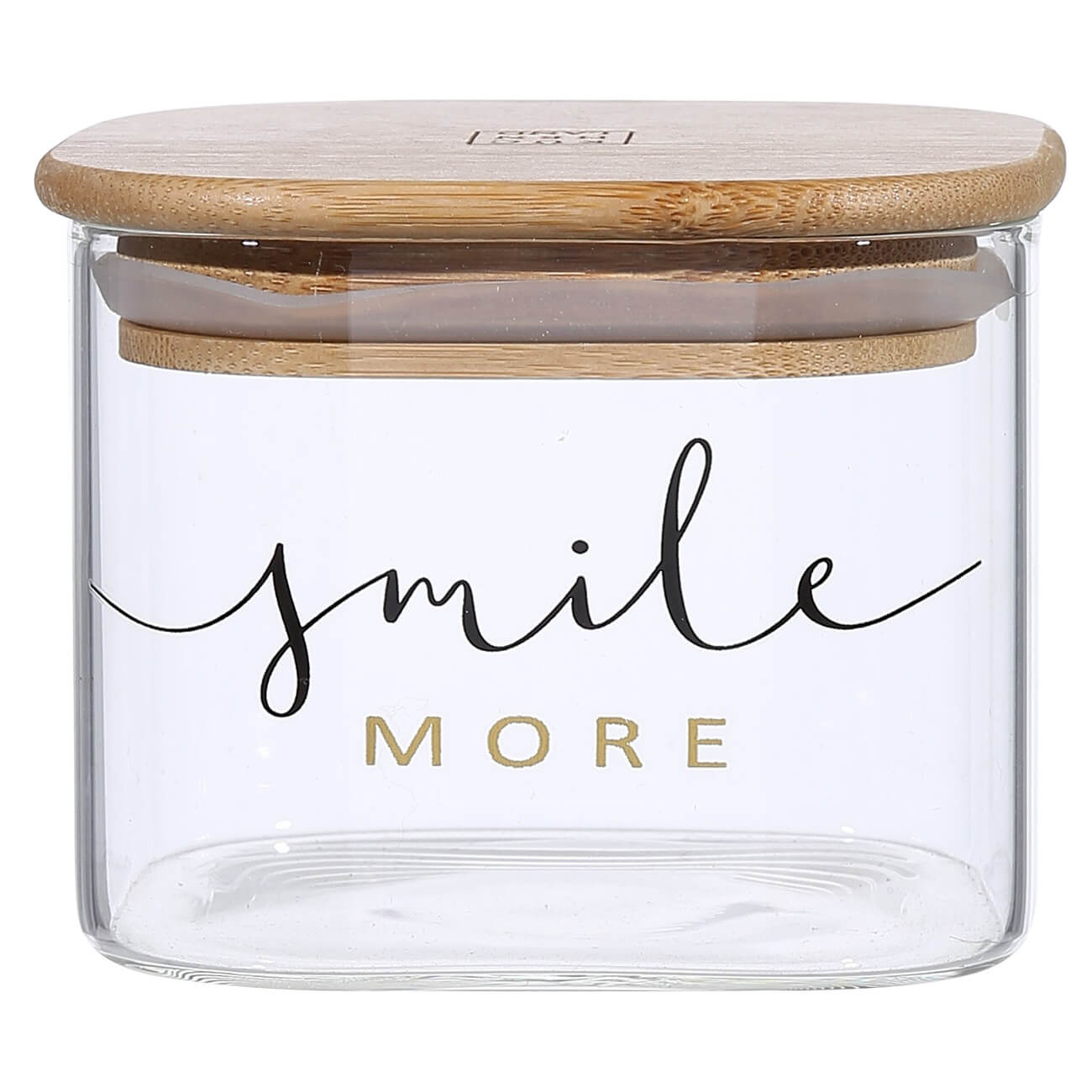 

Банка для сыпучих продуктов, 550 мл, стекло Б/бамбук, Smile more, Scroll