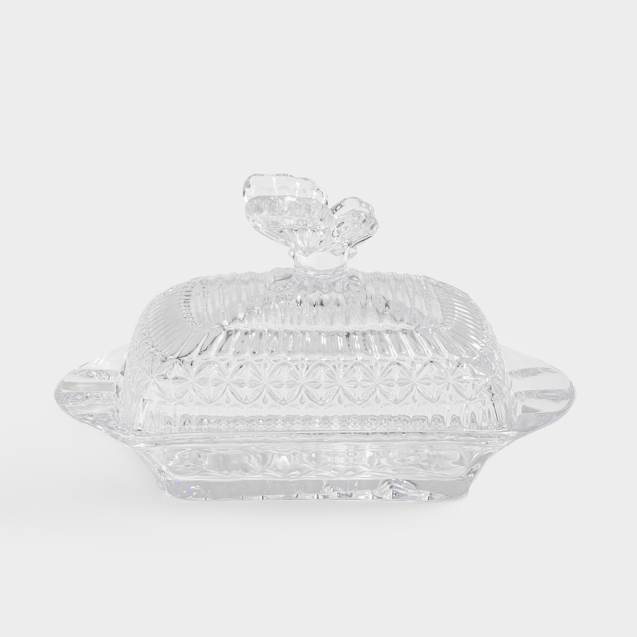 Масленка 17х10 см стекло Р Бабочка Butterfly 1290₽