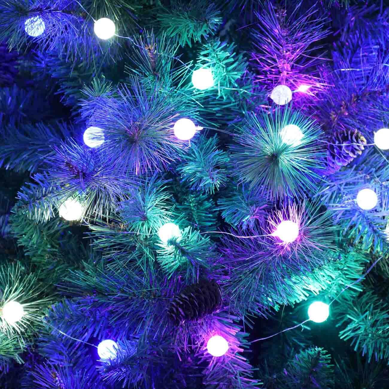 

Гирлянда электрическая, 2 м, 20 ламп, цветная, Шарики, Christmas