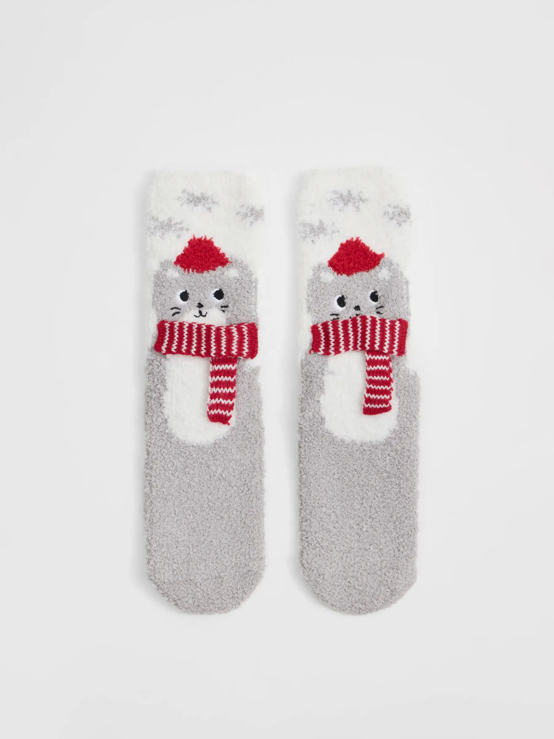 Носки домашние в коробке, Кот в шарфе, Merry