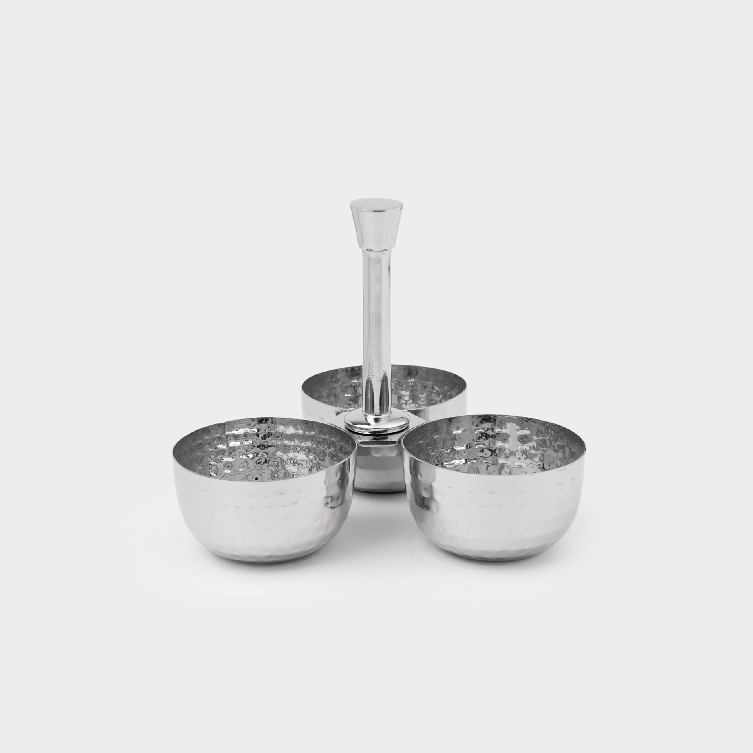 Подставка для закусок 19х16 см 3 отд с ручкой металл Fantastic R 2290₽