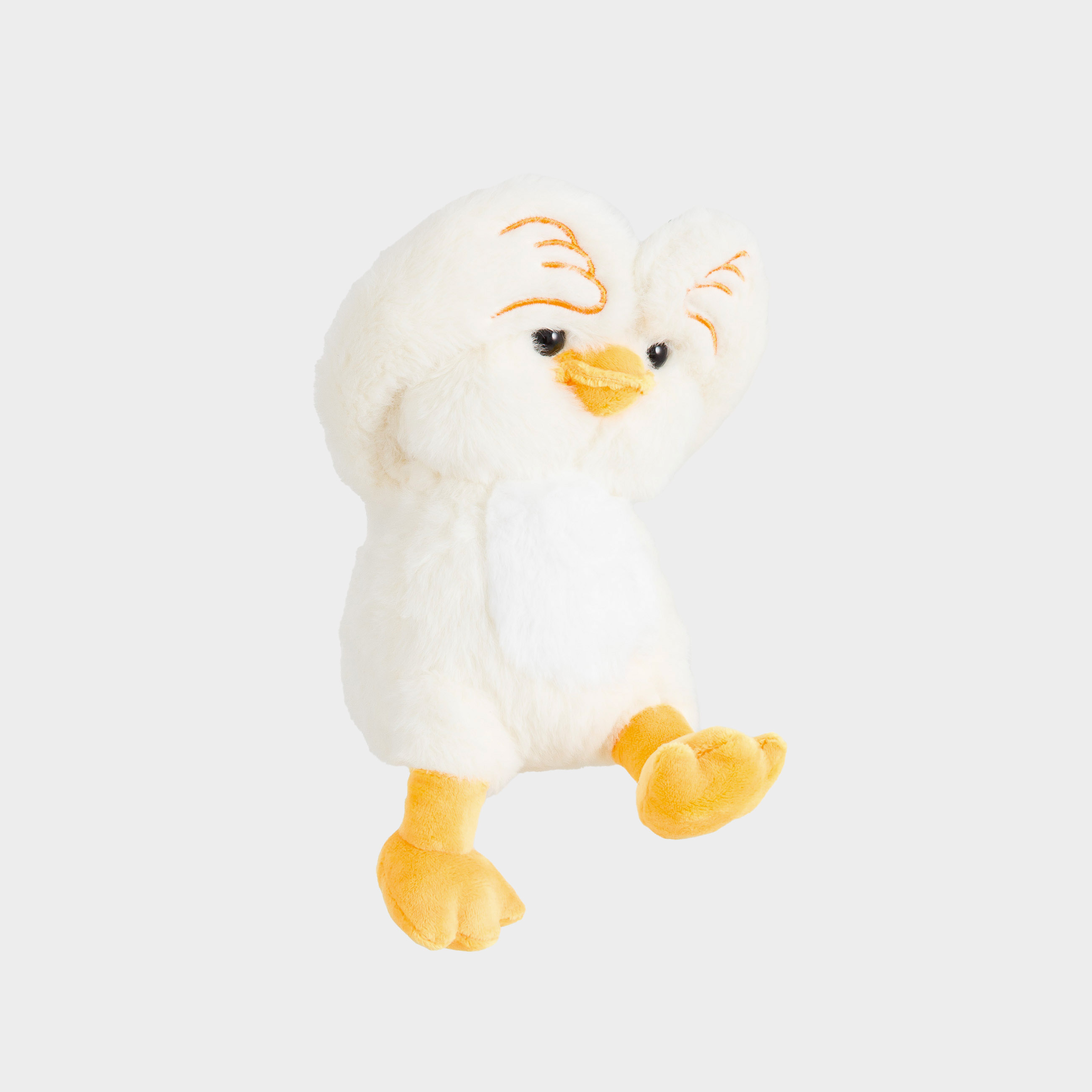 Игрушка, 27 см, мягкая, с магнитными лапами, полиэстер, молочная, Утка, Duck toy