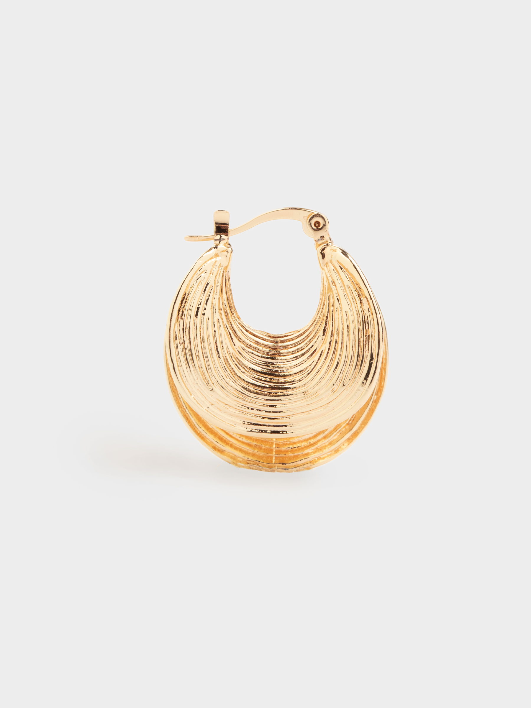 Серьги, 3 см, 2 шт, металл, золотистые, Абстракция, Jewelry, image-4