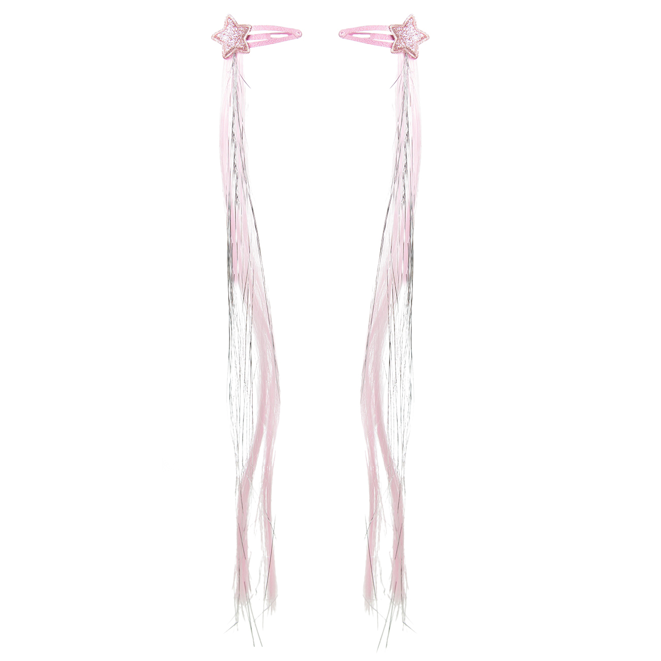 

Заколка для волос, 27 см, 2 шт, детская, полиуретан/металл, Пряди со звездами, Hairstyle