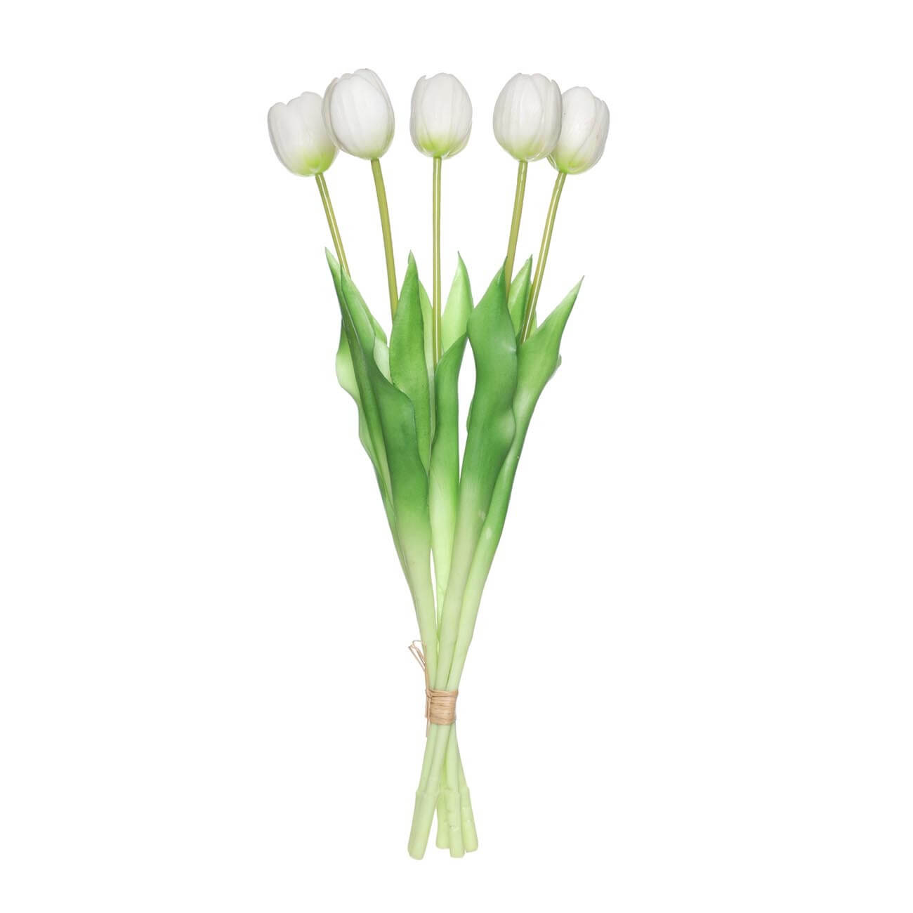 Букет искусственный, 44 см, ТЭП, белый, Тюльпаны, Flower garden - фото 1